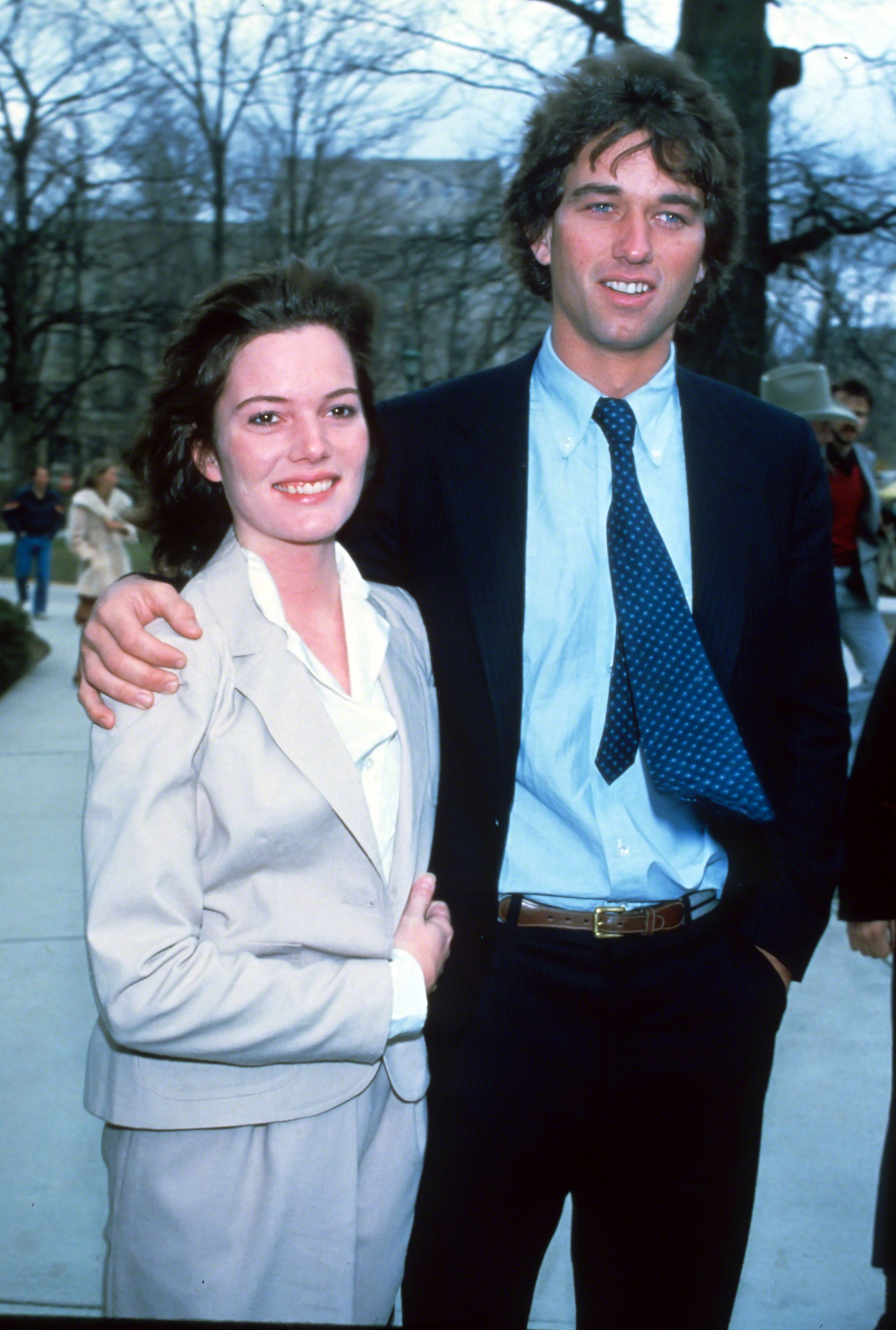 Emily Ruth Black and Robert F. Kennedy Jr. photographed the day before their wedding on April 2, 1982, in Bloomington, Indiana. | Source: Getty Images