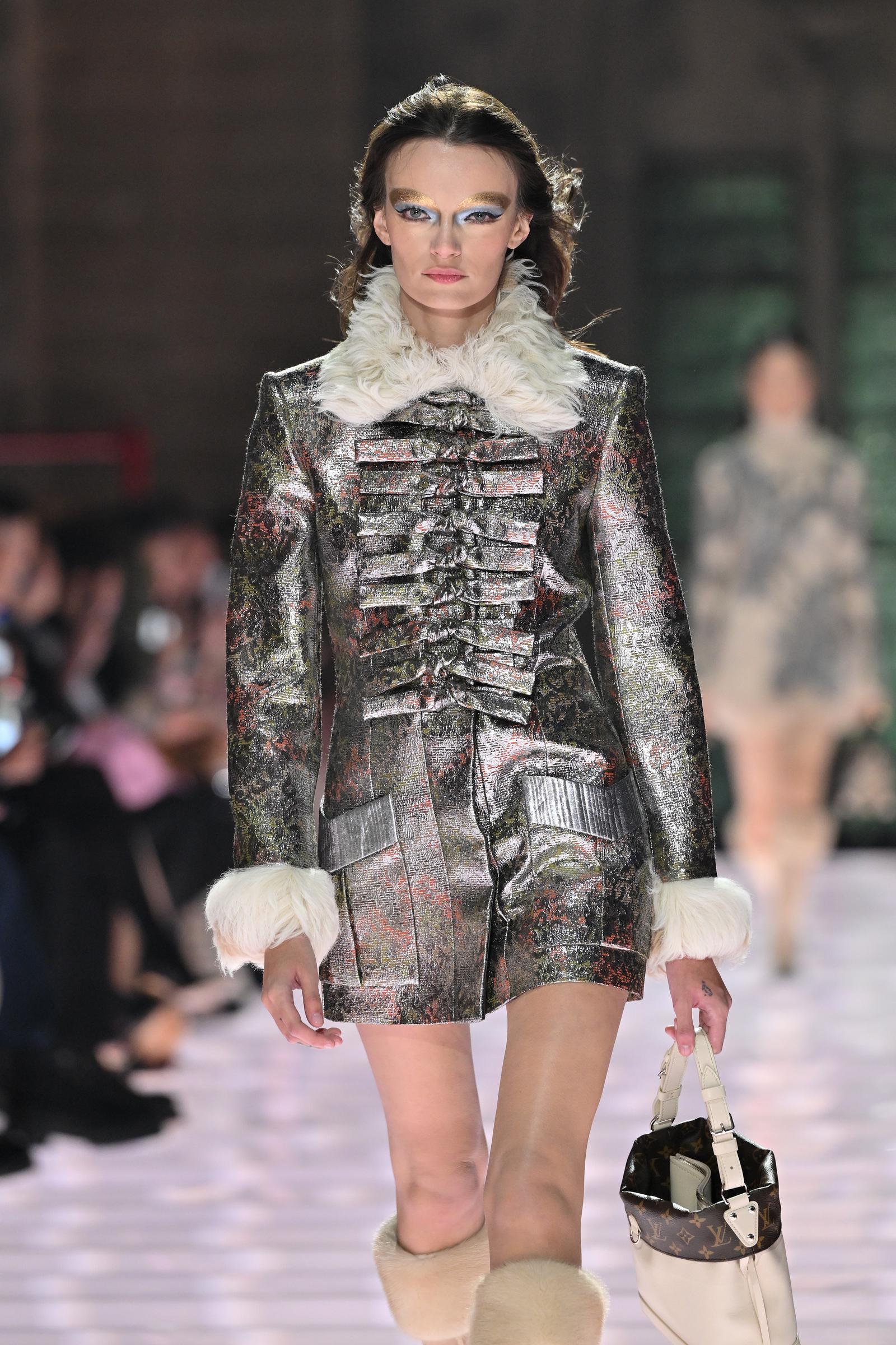A model walks the runway during the Louis Vuitton Cruise at Palais Des Papes in Avignon, France on May 22, 2025 | Source: Getty Images