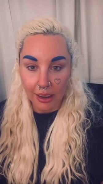 Amanda shared a video on her Instagram Stories featuring her platinum-blonde hair and bright-blue eyebrows, continuing to experiment with her appearance while documenting her personal transformation. | Source: Instagram @amandapandapandapanda1.