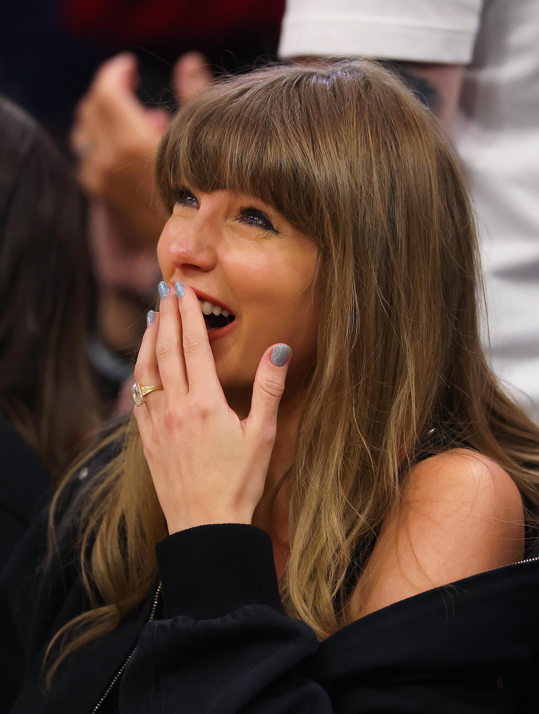 Swift attended Game Three between the New York Knicks and Cleveland Cavaliers on May 23, 2026. The appearance offered another recent look at her public style before the London outing. | Source: Getty Images