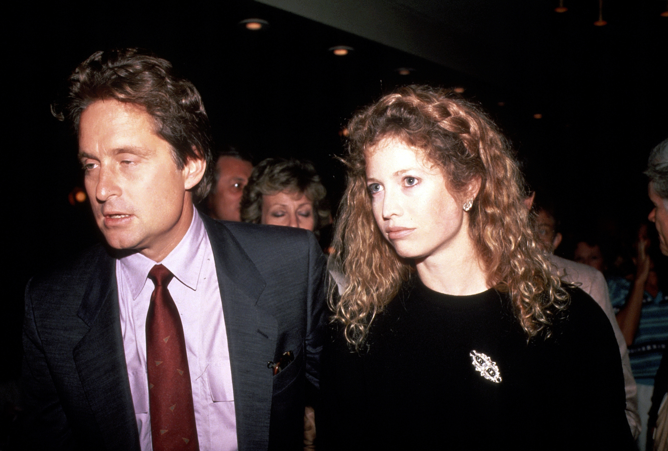 Michael Douglas and Diandra Luker Douglas spotted out in New York City circa 1994. | Source: Getty Images
