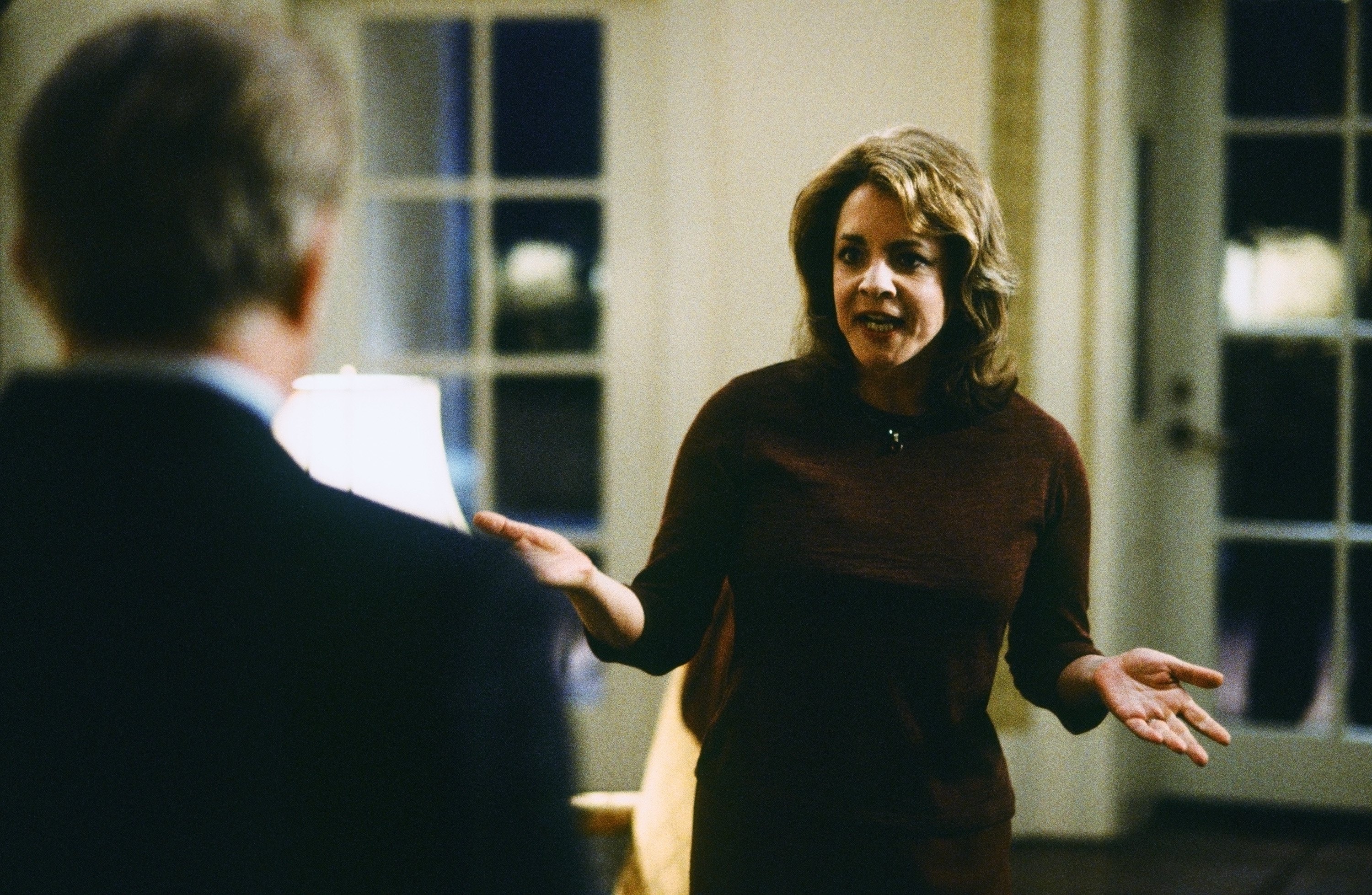Stockard Channing also decided to move because she felt unhappy about the direction of American politics. In this photo, she appeared as Abbey Bartlet in an episode of "The West Wing" that aired on March 22, 2000. | Source: Getty Images