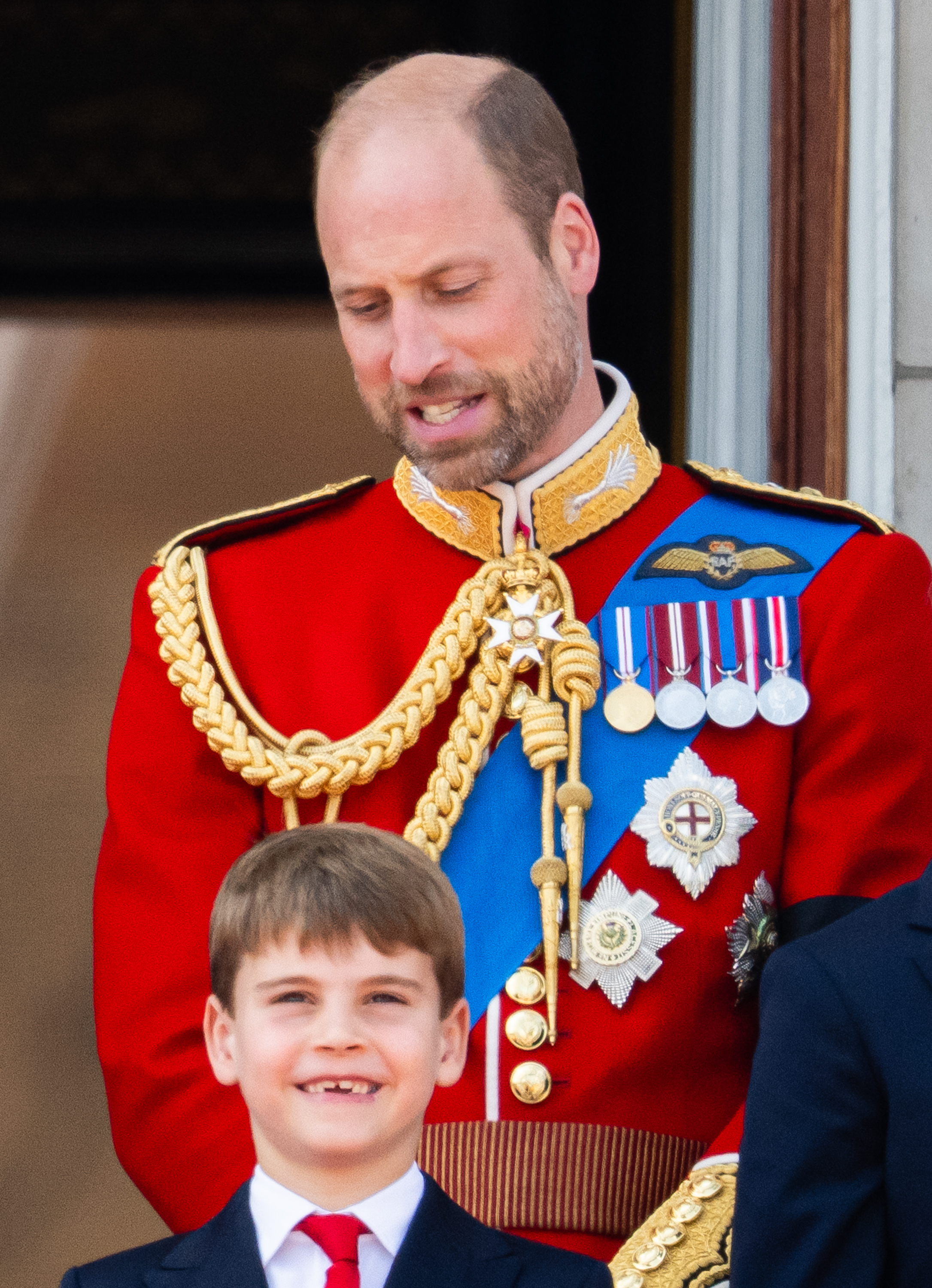 Prince Louis and Prince William of Wales during Trooping the Colour on June 14, 2025 in London, England | Source: Getty Images