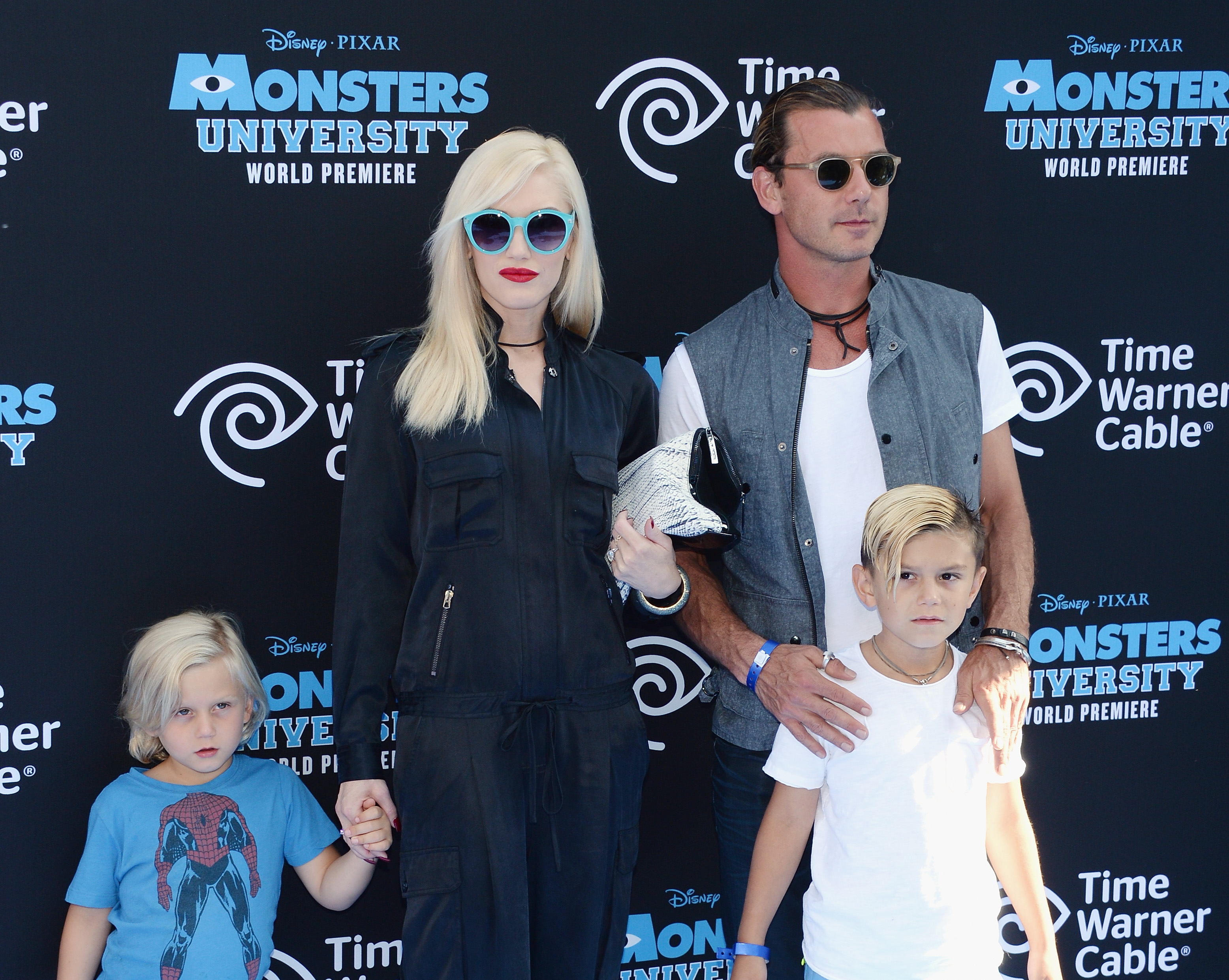 Gwen Stefani and Gavin Rossdale with their children at the premiere of "Monsters University" on June 17, 2013, in Hollywood, California. | Source: Getty Images