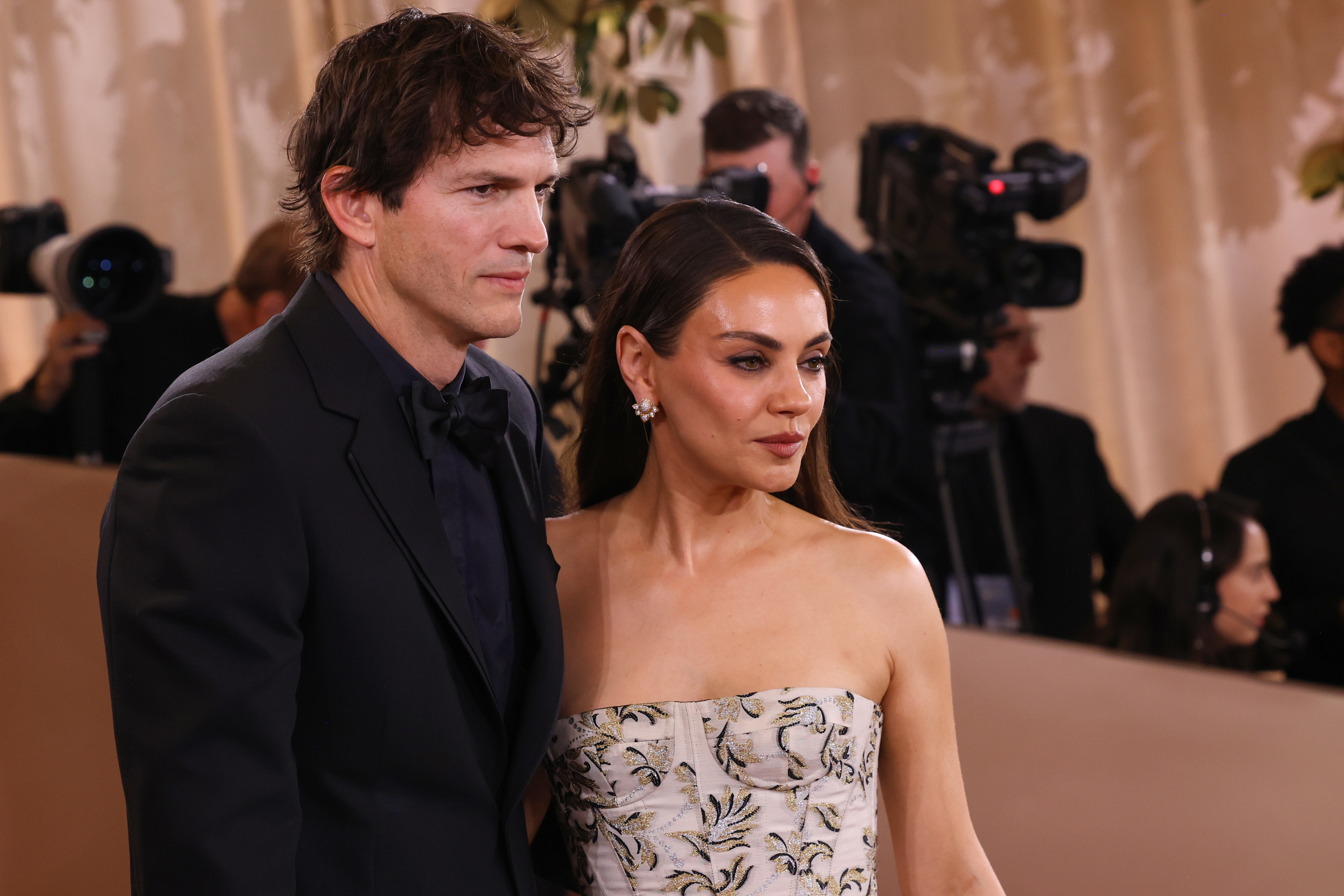 Ashton Kutcher and Mila Kunis at the 83rd Annual Golden Globes held at The Beverly Hilton in Beverly Hills, California, on January 11, 2026. | Source: Getty Images