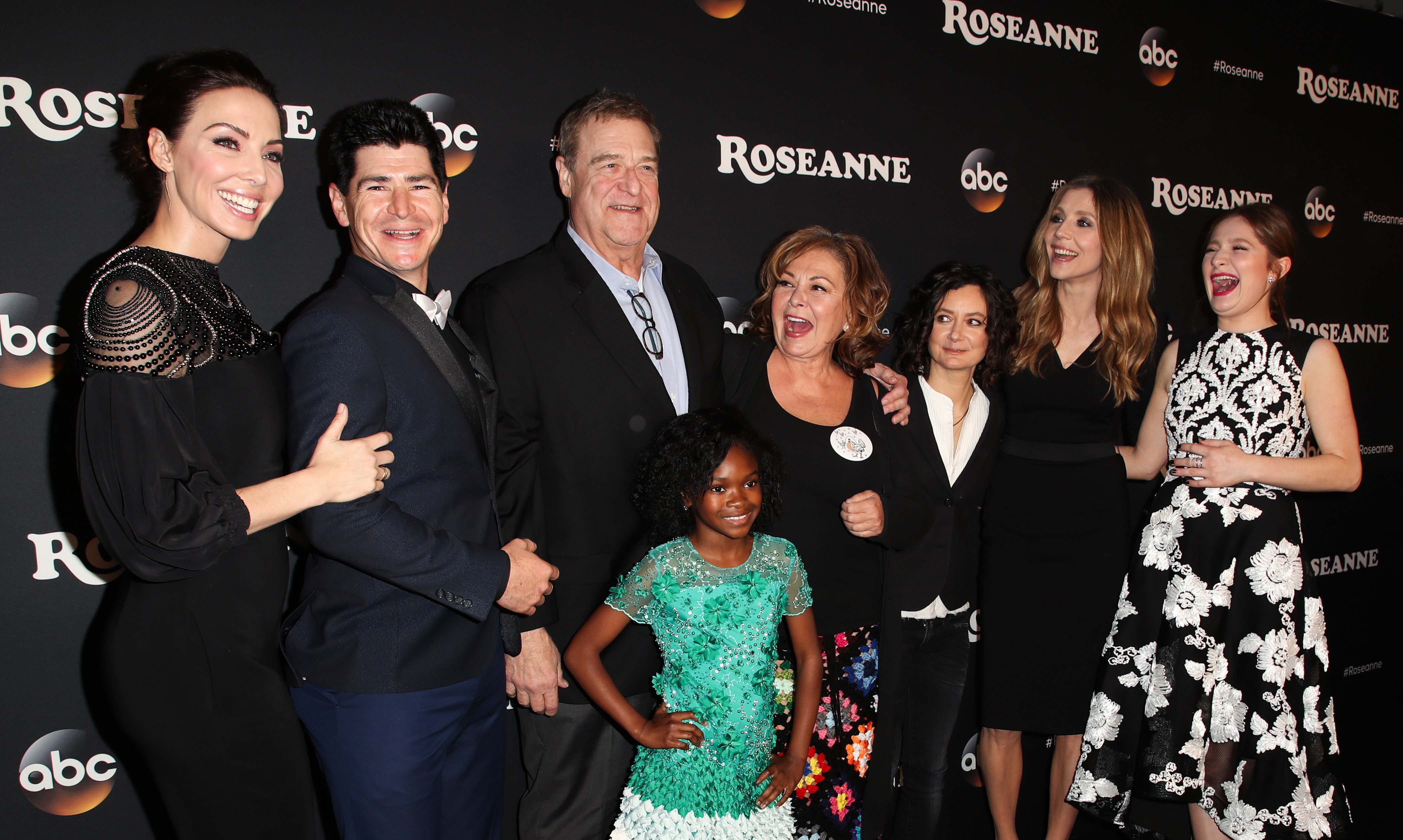 The reboot was something that many wanted to happen, but it ended quickly. In this photo, the actor attended the "Roseanne" TV show premiere with John Goodman, Jayden Rey, Roseanne Barr, Sara Gilbert, Sarah Chalke, and Emma Kenney on March 23, 2018, in Los Angeles, California. | Source: Getty Images