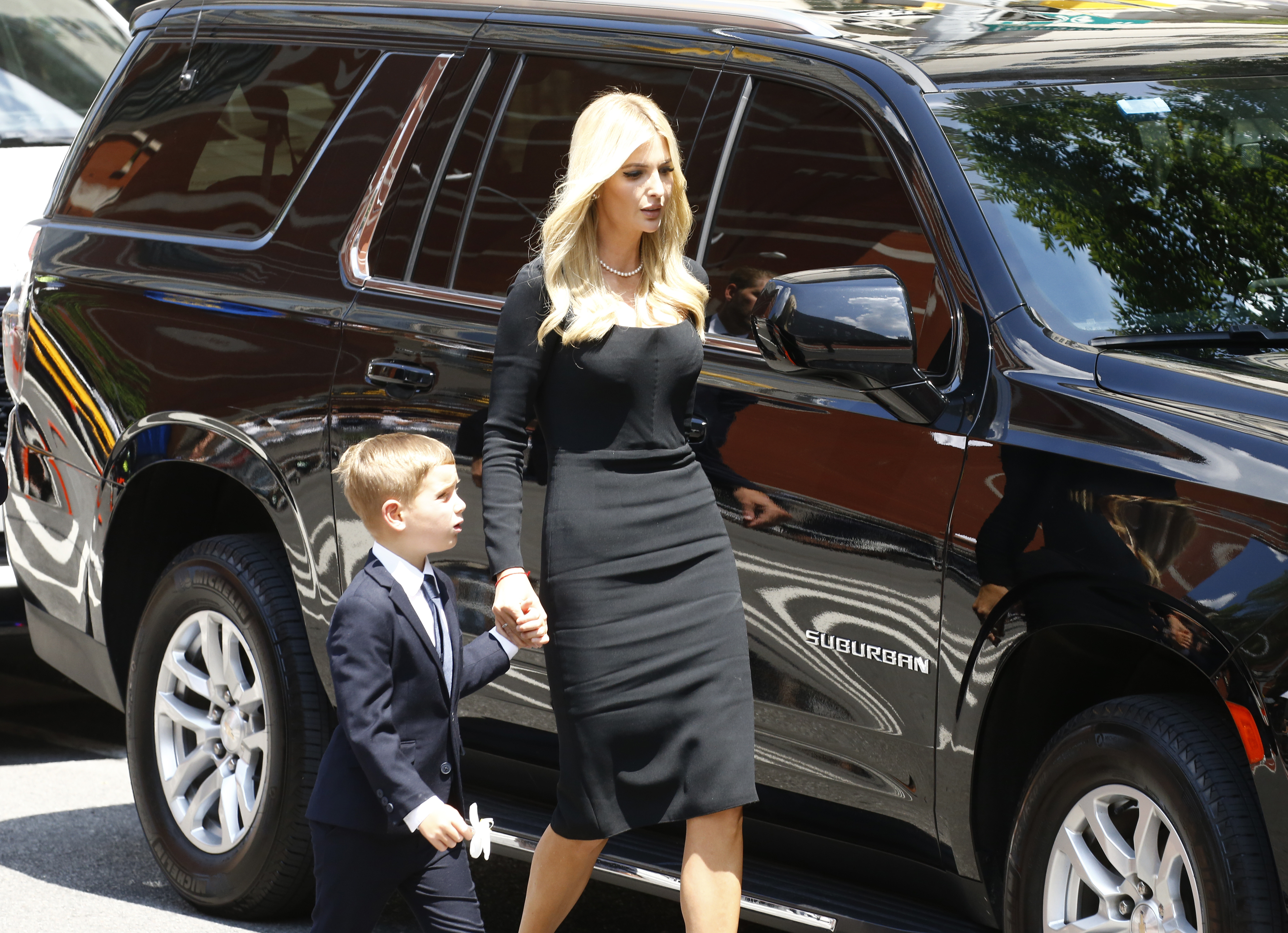 Ivanka Trump and Theo Kushner attend the funeral of Ivana Trump at St. Vincent Ferrer Roman Catholic Church on July 20, 2022, in New York City | Source: Getty Images