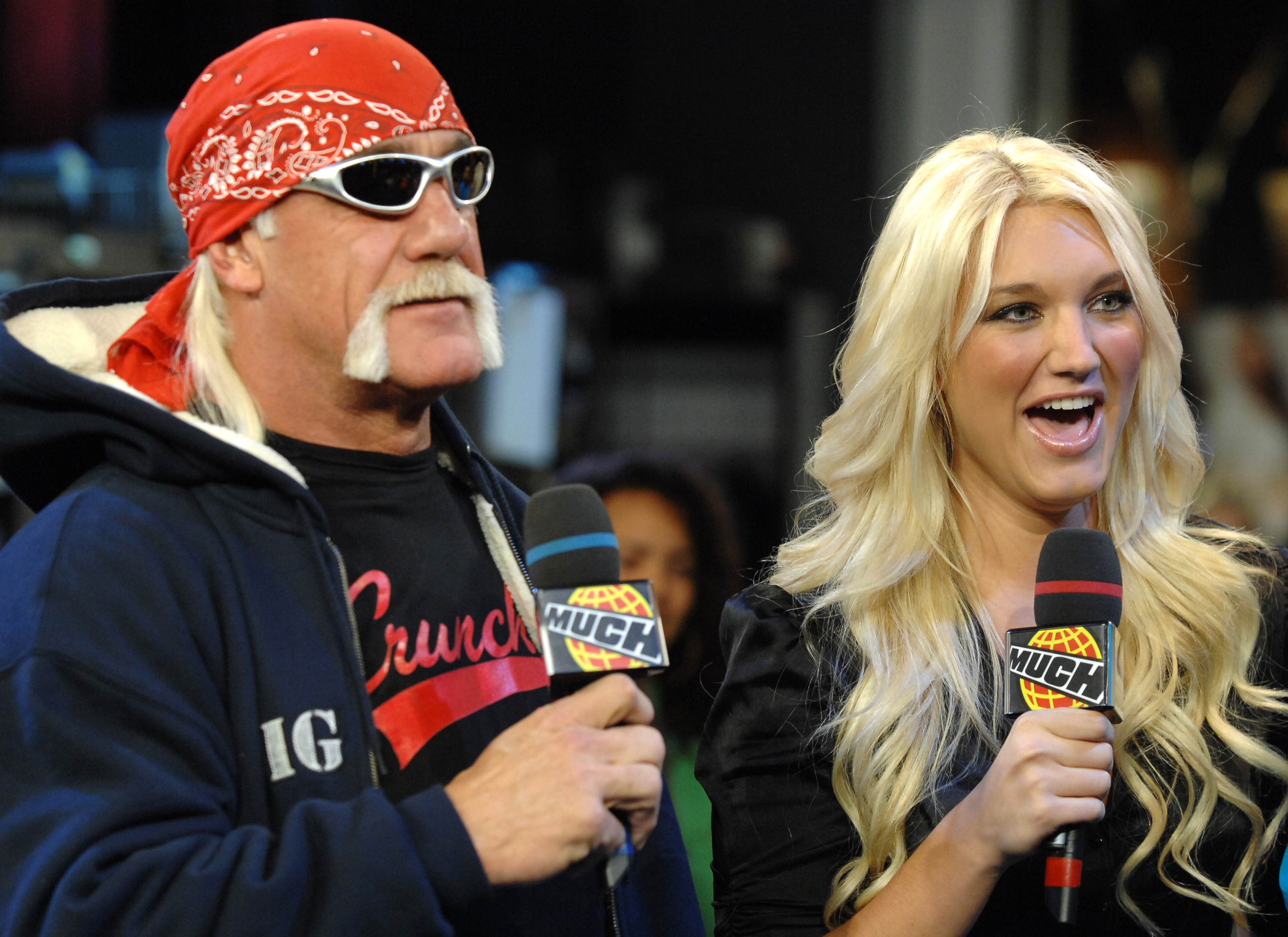 Brooke Hogan and Hulk Hogan during a television appearance in Toronto — years before Brooke opened up about the complicated bond they shared, saying she could deeply love her father while still telling the truth about how he hurt her. | Source: Getty Images
