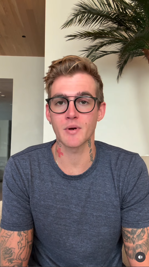 Presley Gerber appears in a 2025 "Mental Health Mondays" video discussing Xanax (alprazolam) and his personal experience with the medication as part of his ongoing conversations about mental health. | Source: Instagram/presleygerber