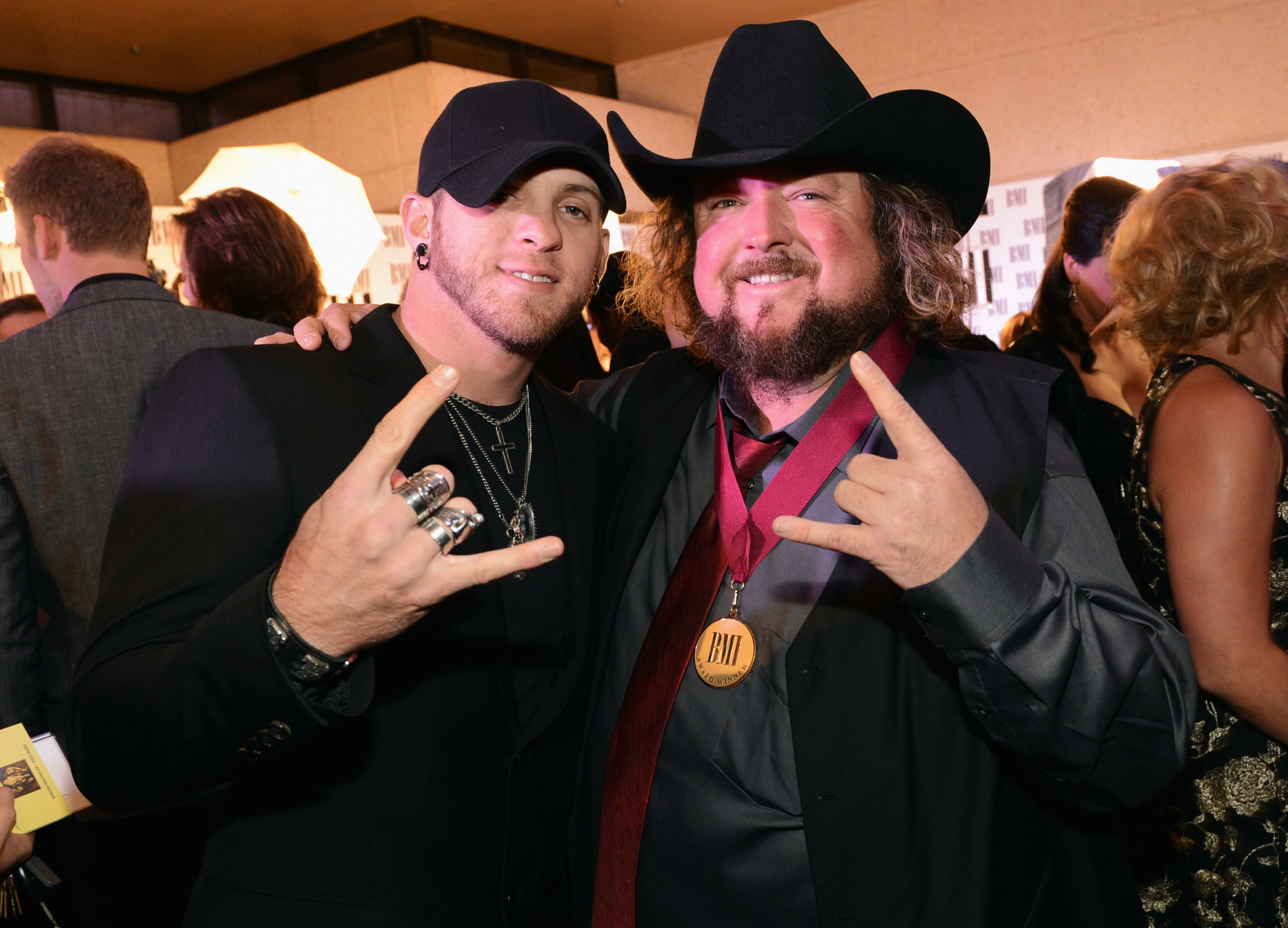 Brantley Gilbert and Colt Ford attend the 60th Annual BMI Country Awards at BMI on October 30, 2012, in Nashville, Tennessee | Source: Getty Images