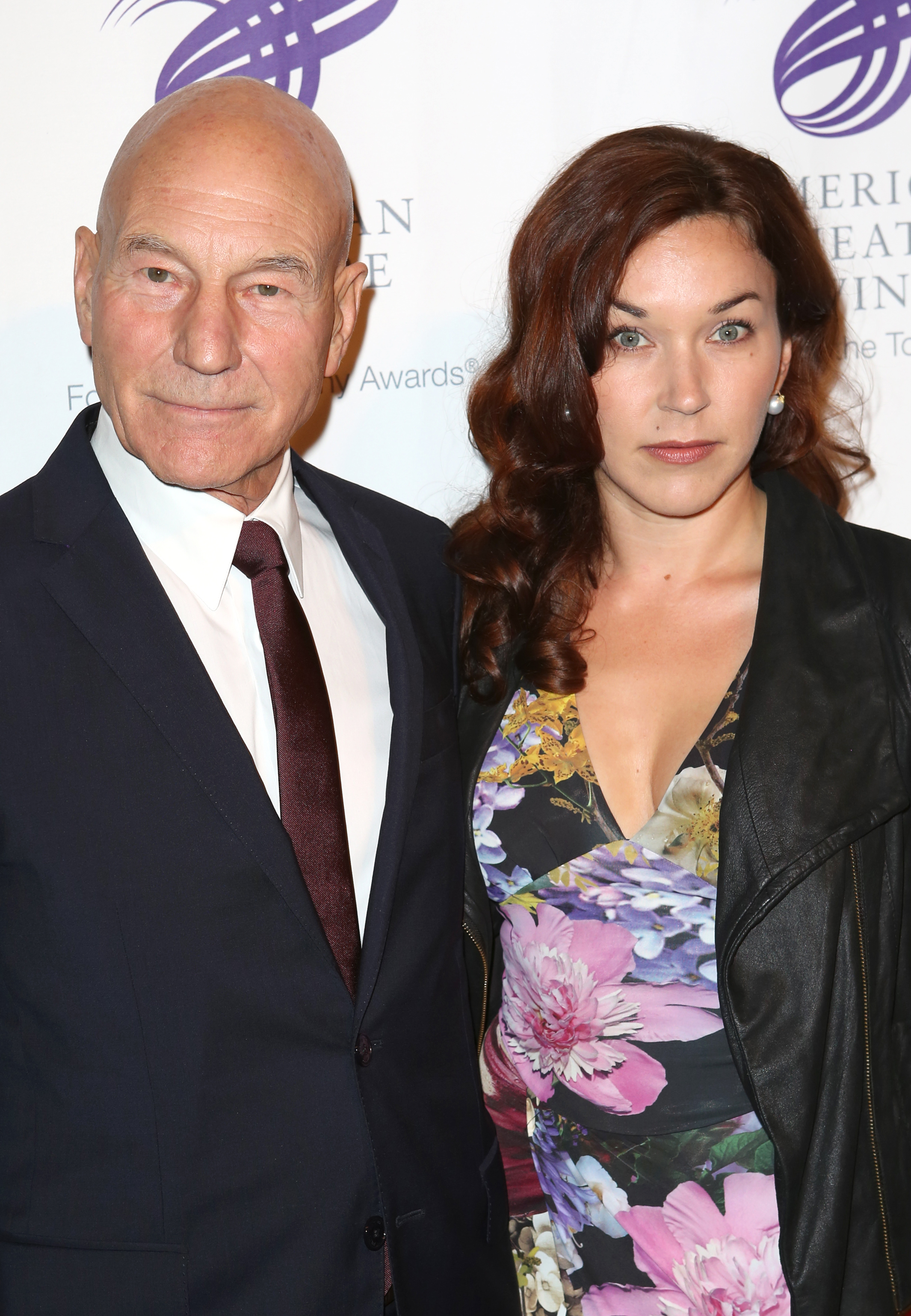 Patrick Stewart and his daughter, Sophie Alexandra Stewart, attend the American Theatre Wing's annual gala in New York City in 2013. | Source: Getty Images