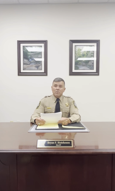 Sheriff Bryan Hutcheson giving his statement in a video, dated August 7, 2025 | Source: Facebook/Rockingham County Sheriff's Office - VA