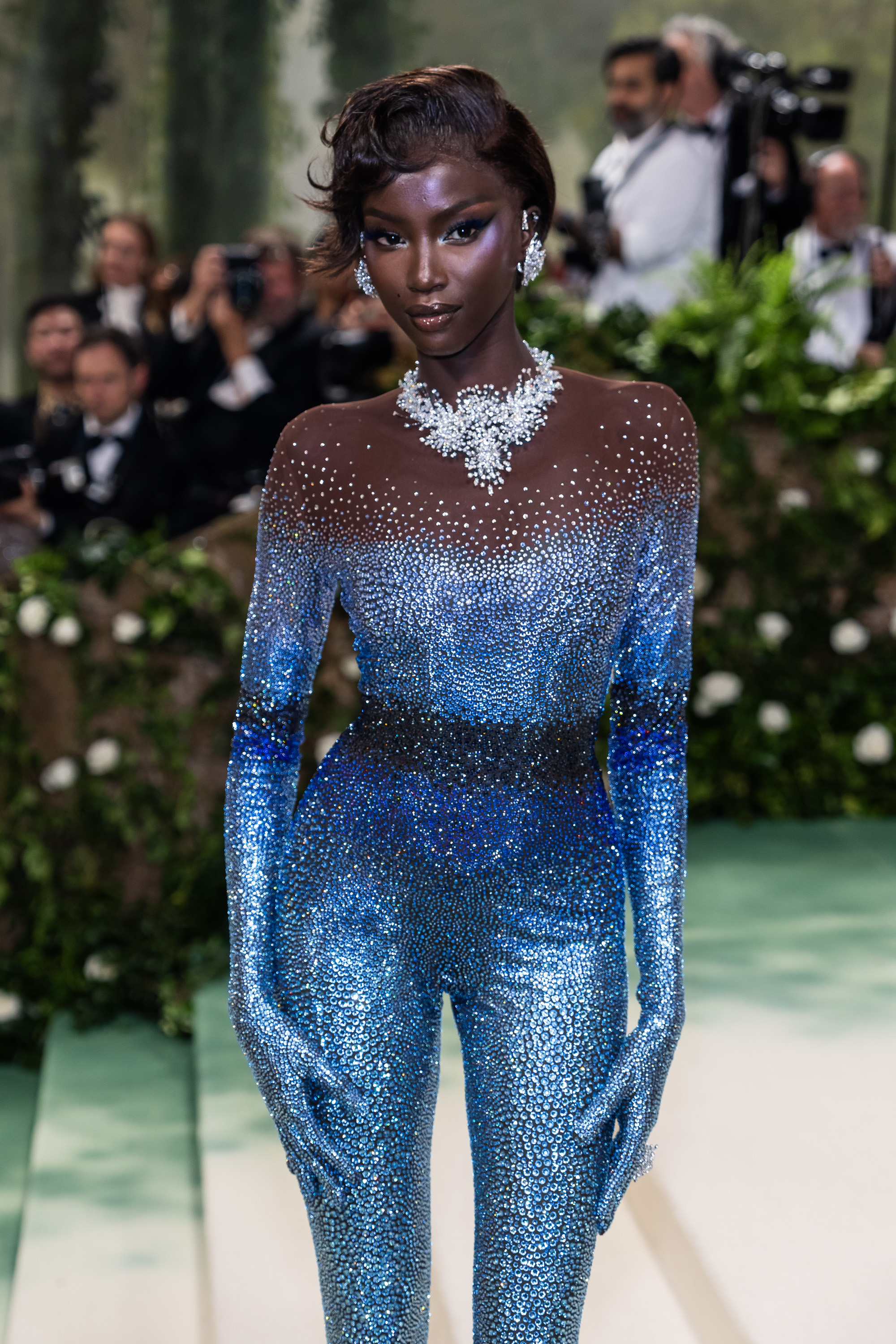 Anok Yai arrives at the 2024 Met Gala, celebrating "Sleeping Beauties: Reawakening Fashion" in New York City | Source: Getty Images