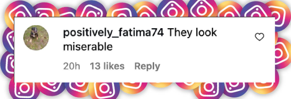 A user reacts to the appearance of Prince William and Princess Catherine with their kids, from a post dated August 24, 2025 | Source: Instagram/people