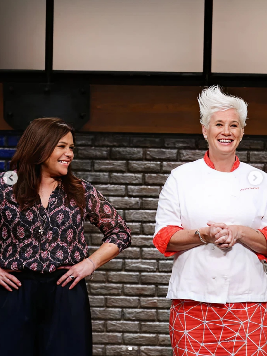 Rachael Ray and Anne Burrell on the set of Worst Cooks in America, where their working relationship blossomed into a lasting bond, posted on June 18, 2025 | Source: Instagram/rachaelray