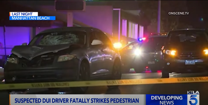 The scene of the incident where Braun Levi lost his life, dated May 5, 2025 | Source: Youtube/KTLA 5