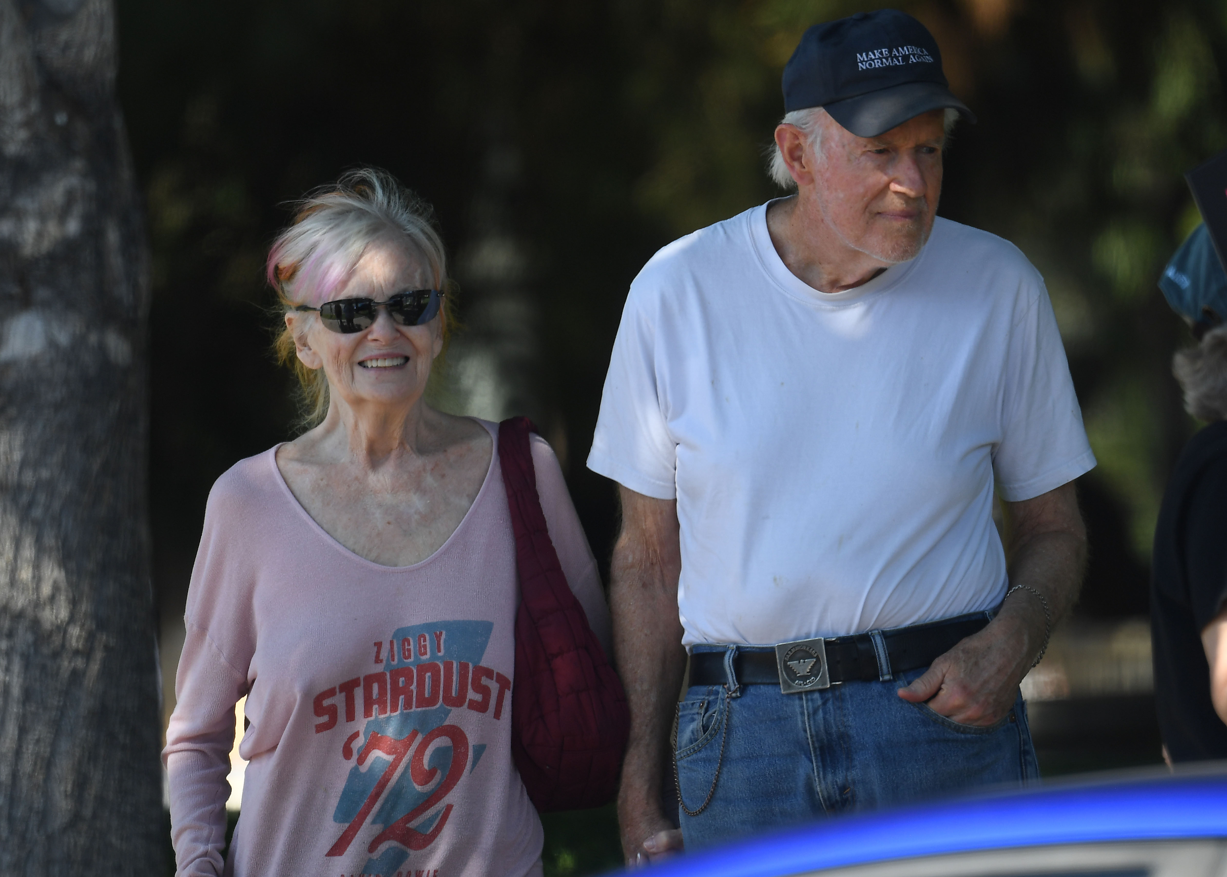 Shelley Fabares and Mike Farrell out and about on July 18, 2025, in Los Angeles, California | Source: Getty Images