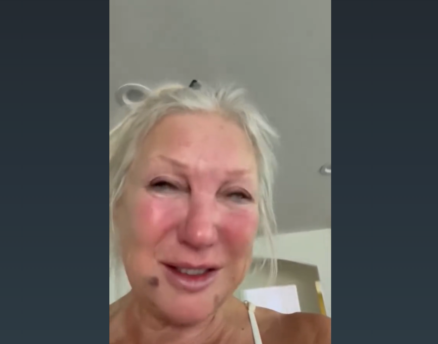 Linda Hogan crying while talking about her family | Source: TikTok/tmz