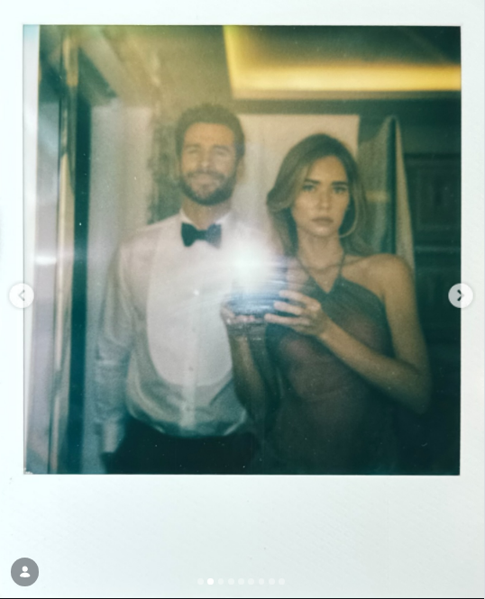 Liam Hemsworth and his girlfriend, Gabriella Brooks looked stunning in a polaroid that she uploaded along with a congratulations message for the happy couple. | Source: Instagram/gabriella_brooks