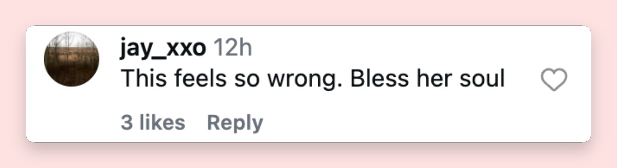 The intimate nature of Dolly Parton's farewell surprised some viewers, with one commenter writing, "This feels so wrong. Bless her soul." The reaction reflected the emotion surrounding the private send-off for a star whose life had been shared with millions.