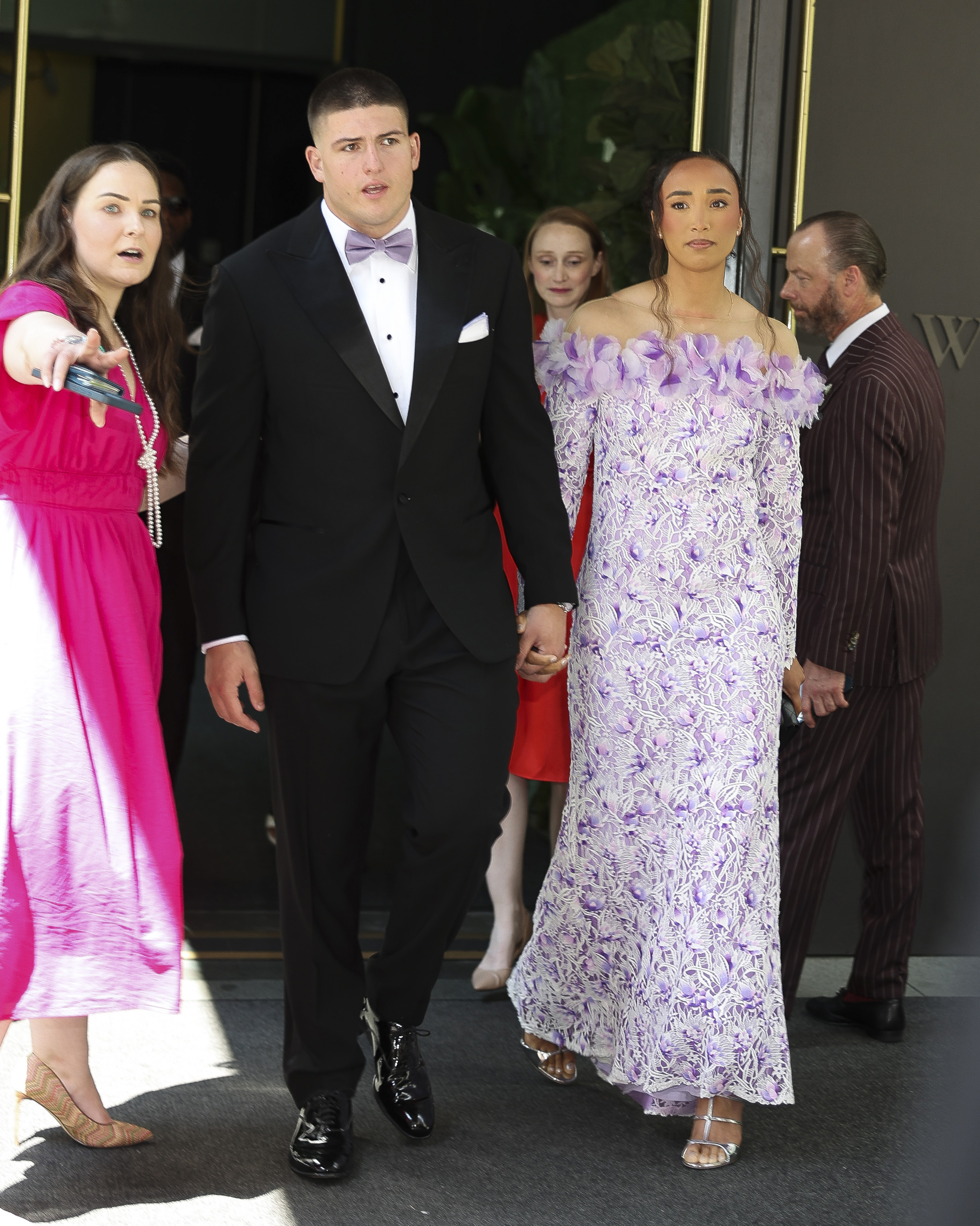 George Karlaftis and Kaia Harris were among the many athletes who attended the event due to Travis Kelce. | Source: Getty Images