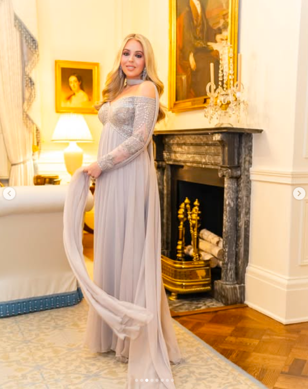 Tiffany Trump playing with her chiffon scarf while posing for the camera. | Source: Instagram/courtlynnreed