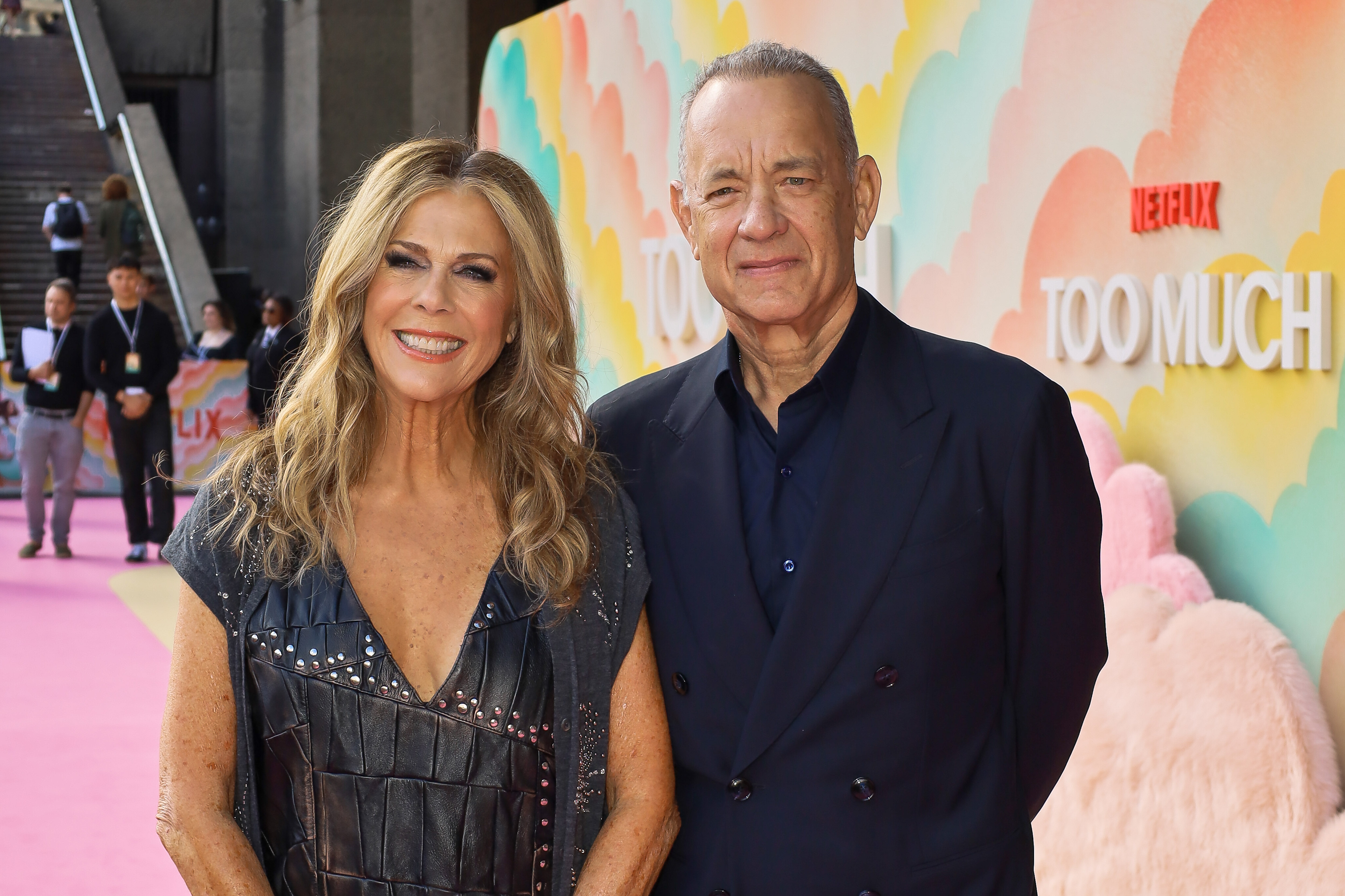 Rita Wilson and Tom Hanks at the UK special screening of "Too Much" on June 23, 2025, in London, England. | Source: Getty Images