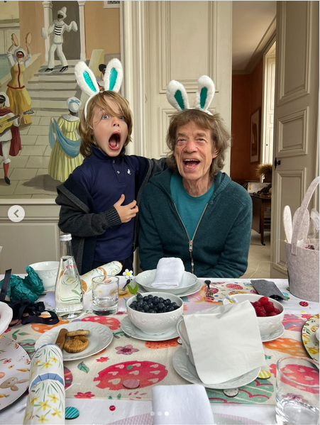 Deveraux Octavian Basil and Mick Jagger, from a post dated July 26, 2025 | Source: Instagram/melhamrick