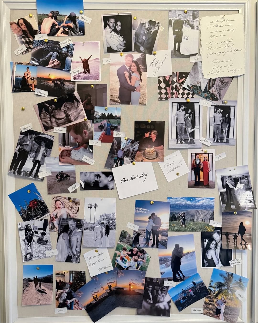 A photo collage of Meghan Markle, Prince Harry, and their children from a post dated May 19, 2025. | Source: Instagram/meghan