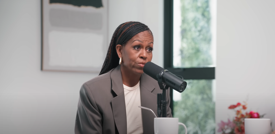 Michelle Obama talking about ferberizing on an episode of "IMO with Michelle Obama and Craig Robinson" with guest Jonathan Haidt on June 25, 2025 | Source: Youtube/Michelle Obama