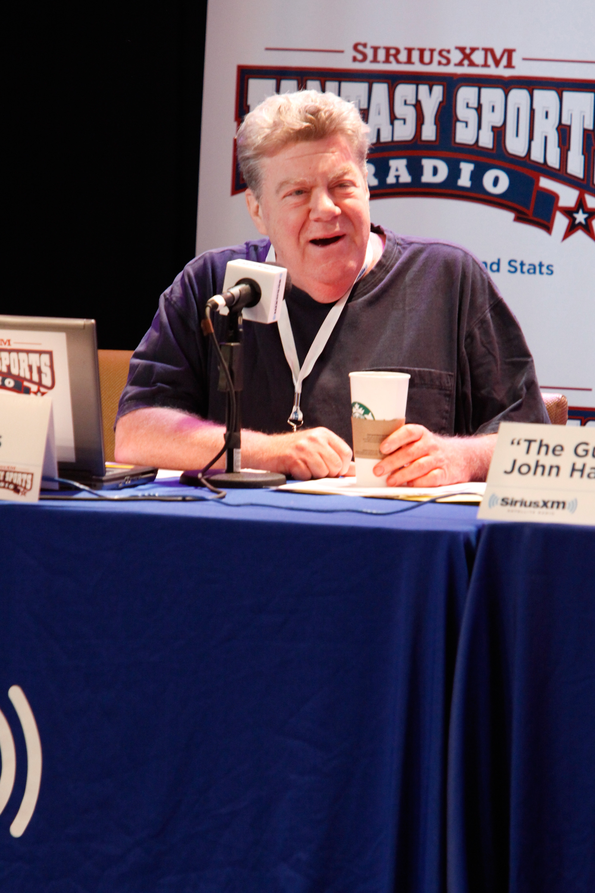 George Wendt speaks at the Sirius XM Annual Celebrity Fantasy Football Draft at Hard Rock Cafe in New York City on July 19, 2012 | Source: Getty Images