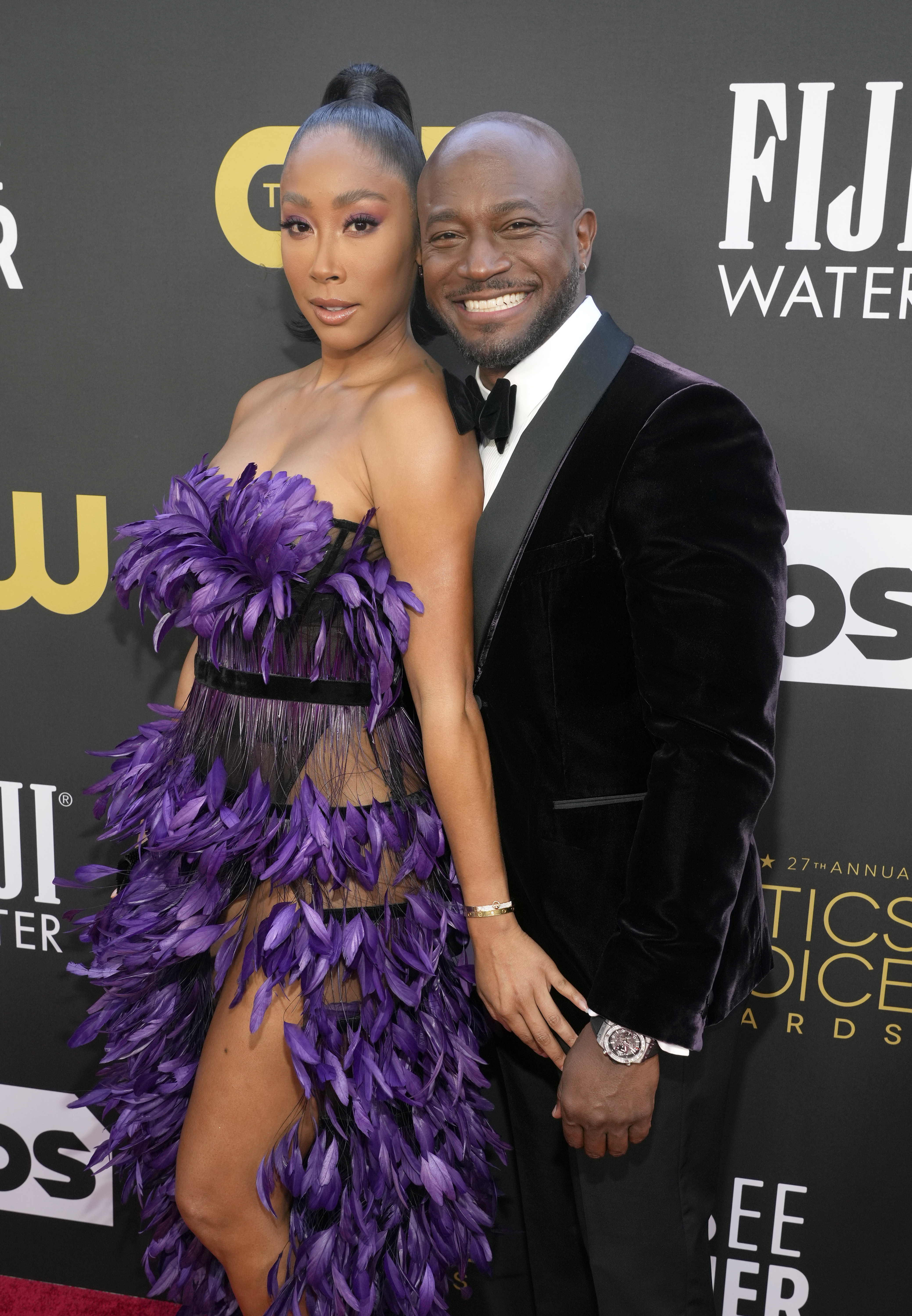 Apryl Jones and Taye Diggs attend the 27th Annual Critics Choice Awards at Fairmont Century Plaza on March 13, 2022, in Los Angeles, California | Source: Getty Images