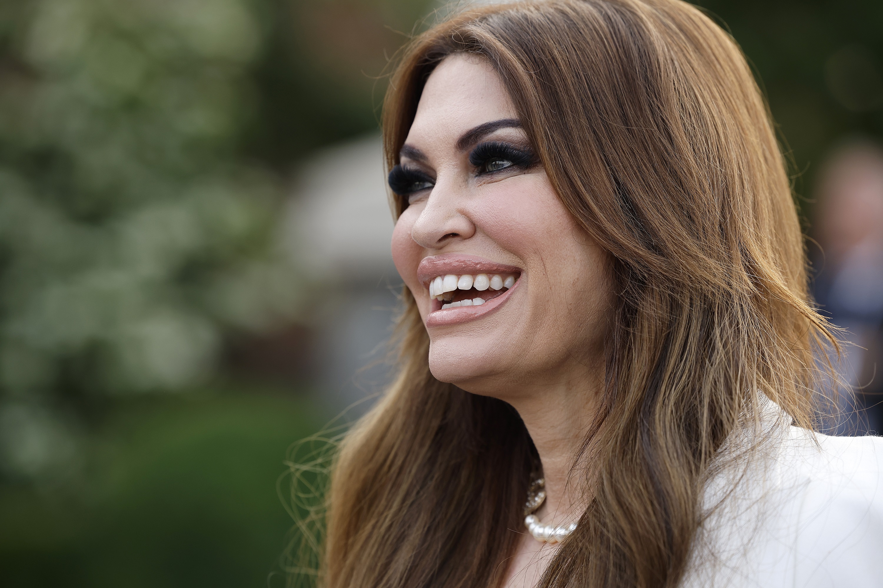 Kimberly Guilfoyle arrives at Trump National Golf Club before a speech by U.S. President Donald Trump on June 13, 2023, in Bedminster, New Jersey | Source: Getty Images