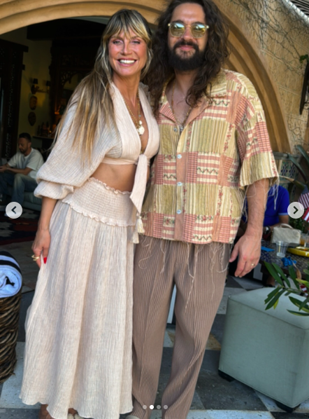 Heidi Klum and Tom Kaulitz smiling for a photo together. | Source: Instagram/heidiklum