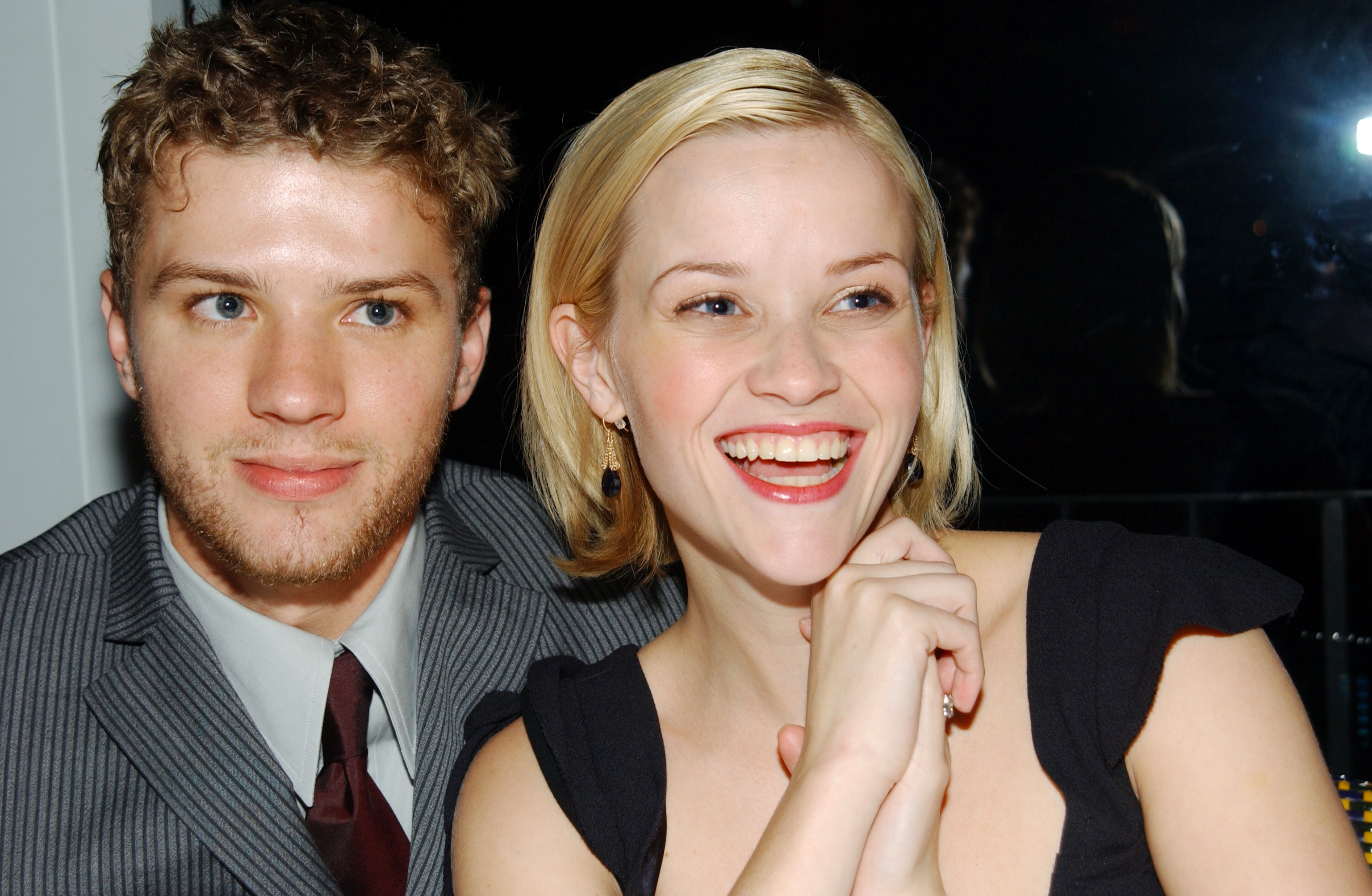 Ryan Phillippe and Reese Witherspoon attend the New York premiere of "Gosford Park" in December 2001, years before their son's appearance became the subject of an online resemblance debate. | Source: Getty Images