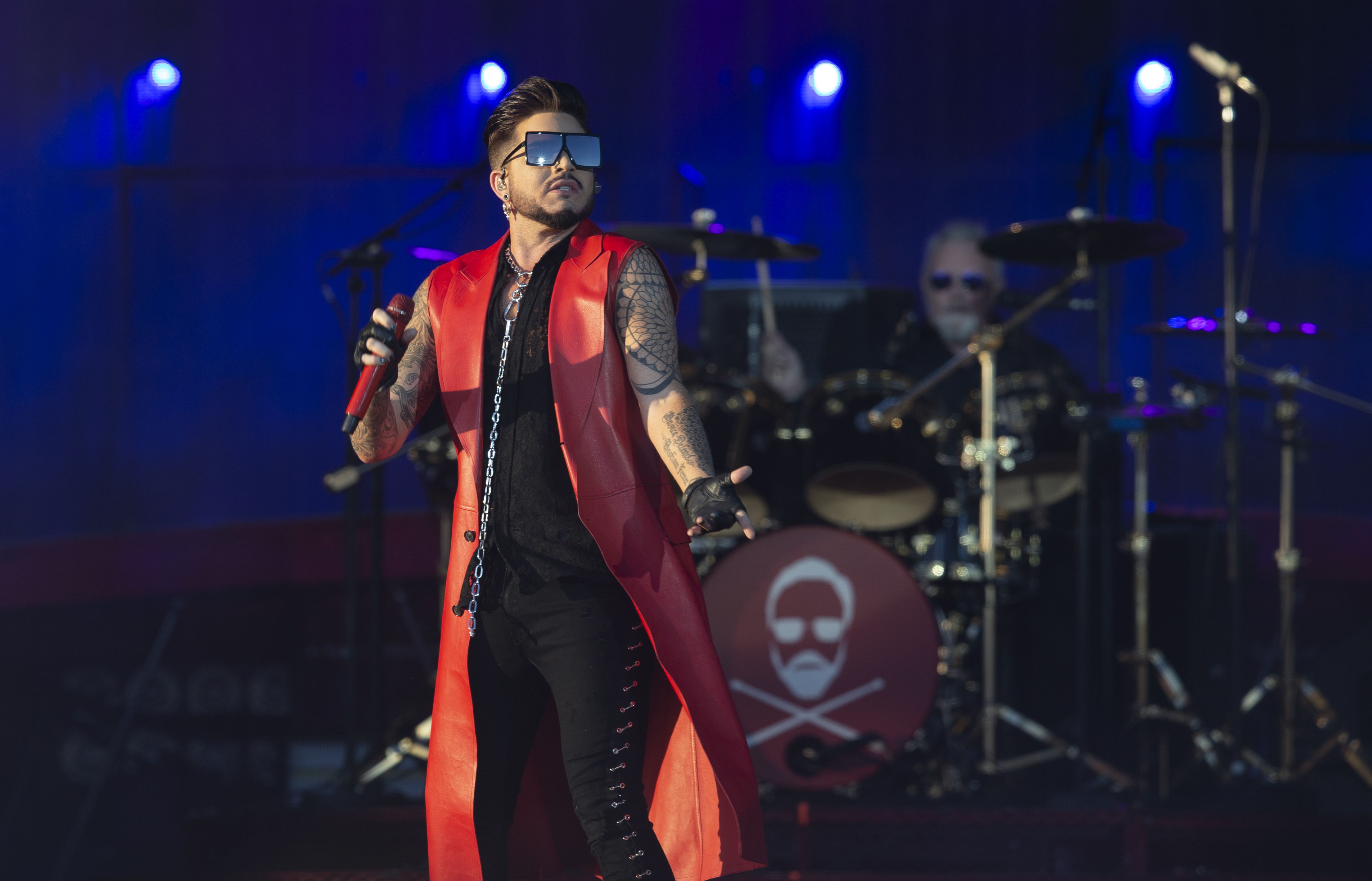 Adam Lambert performs with Queen during the TRNSMT Festival in Glasgow, Scotland, 2018. | Source: Getty Images