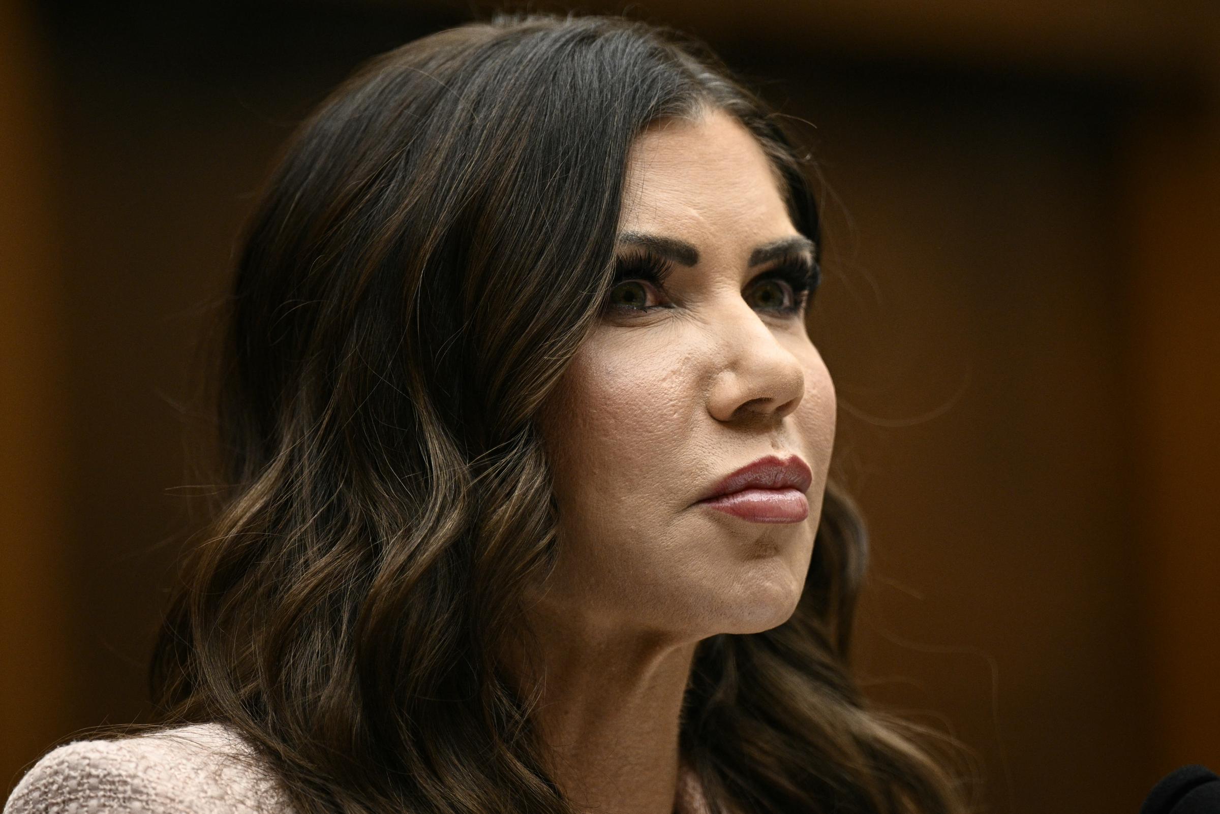 Noem's final weeks as Homeland Security secretary coincided with a period of significant change in both her public career and personal life. By the end of March, she was transitioning to her new administration role. | Source: Getty Images