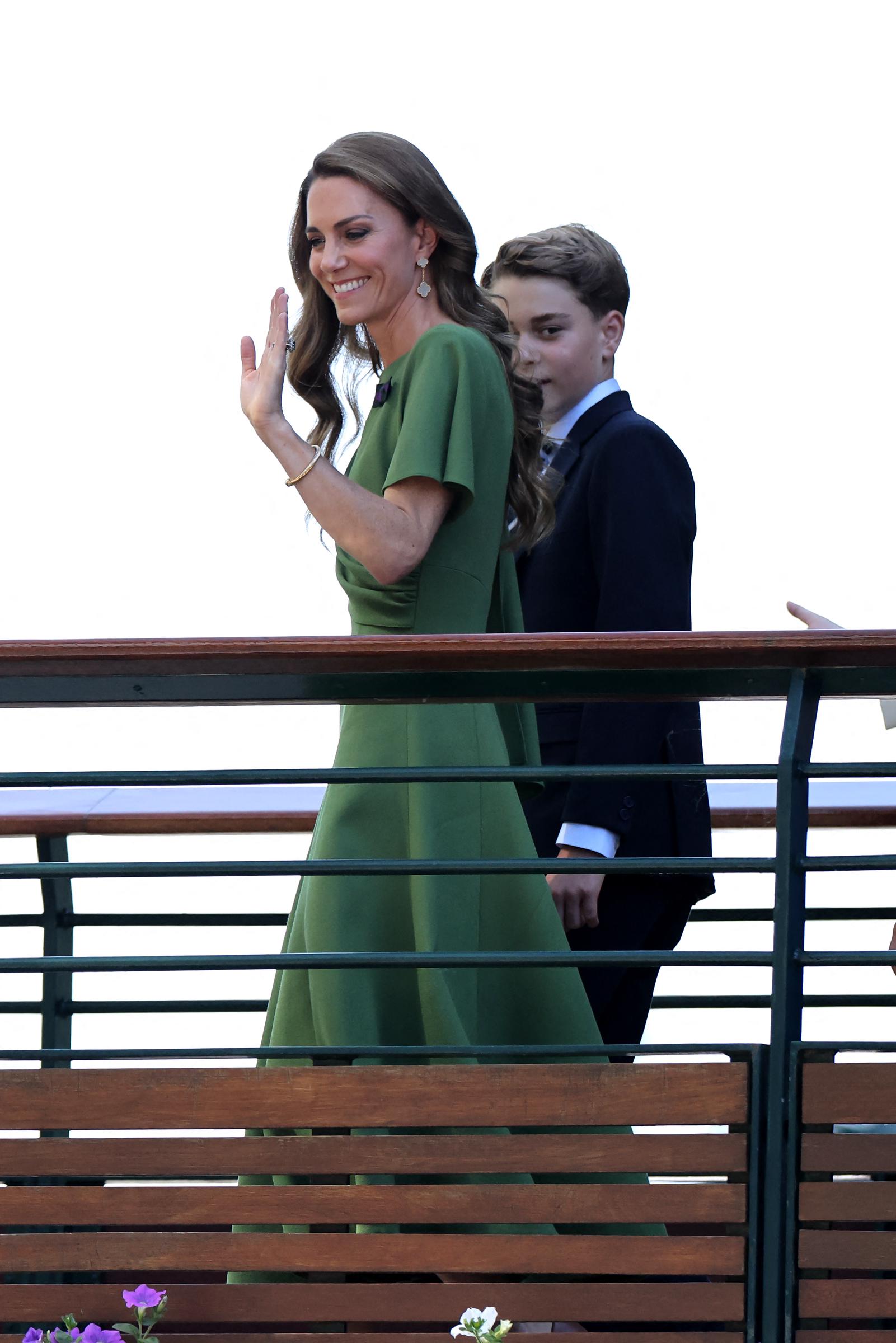 Prince William and Catherine, Princess of Wales, remained highly attentive to their children throughout the day. | Source: Getty Images