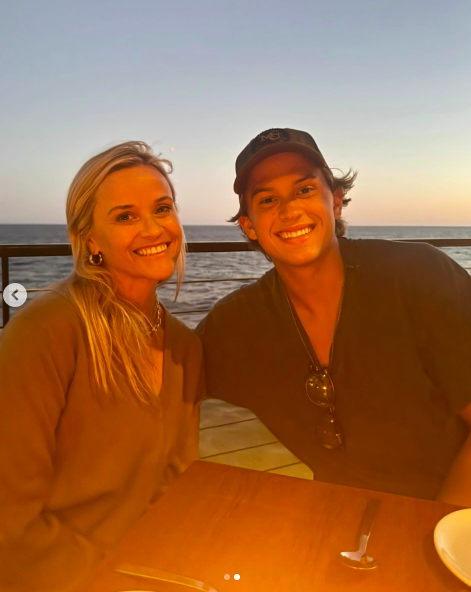 Reese Witherspoon and Deacon Phillippe smiling for a photo, posted on October 23, 2024. | Source: Instagram/reesewitherspoon