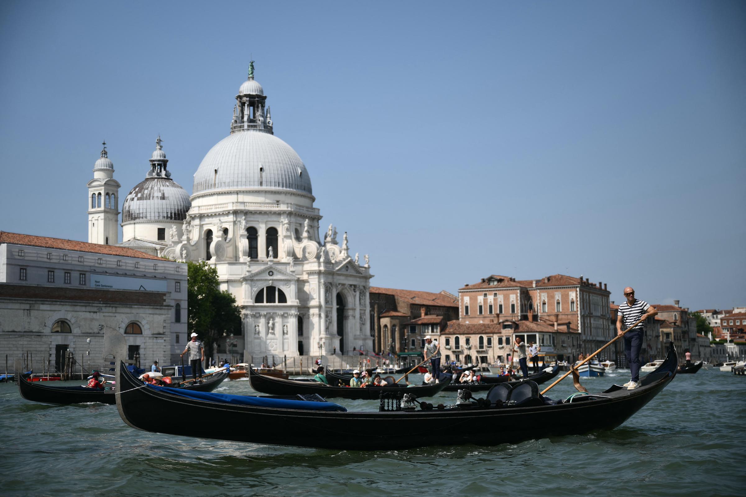 Celebrities in superyachts sail into Venice ahead of the three-day wedding party of Jeff Bezos and Lauren Sanchez on June 25, 2025 | Source: Getty Images