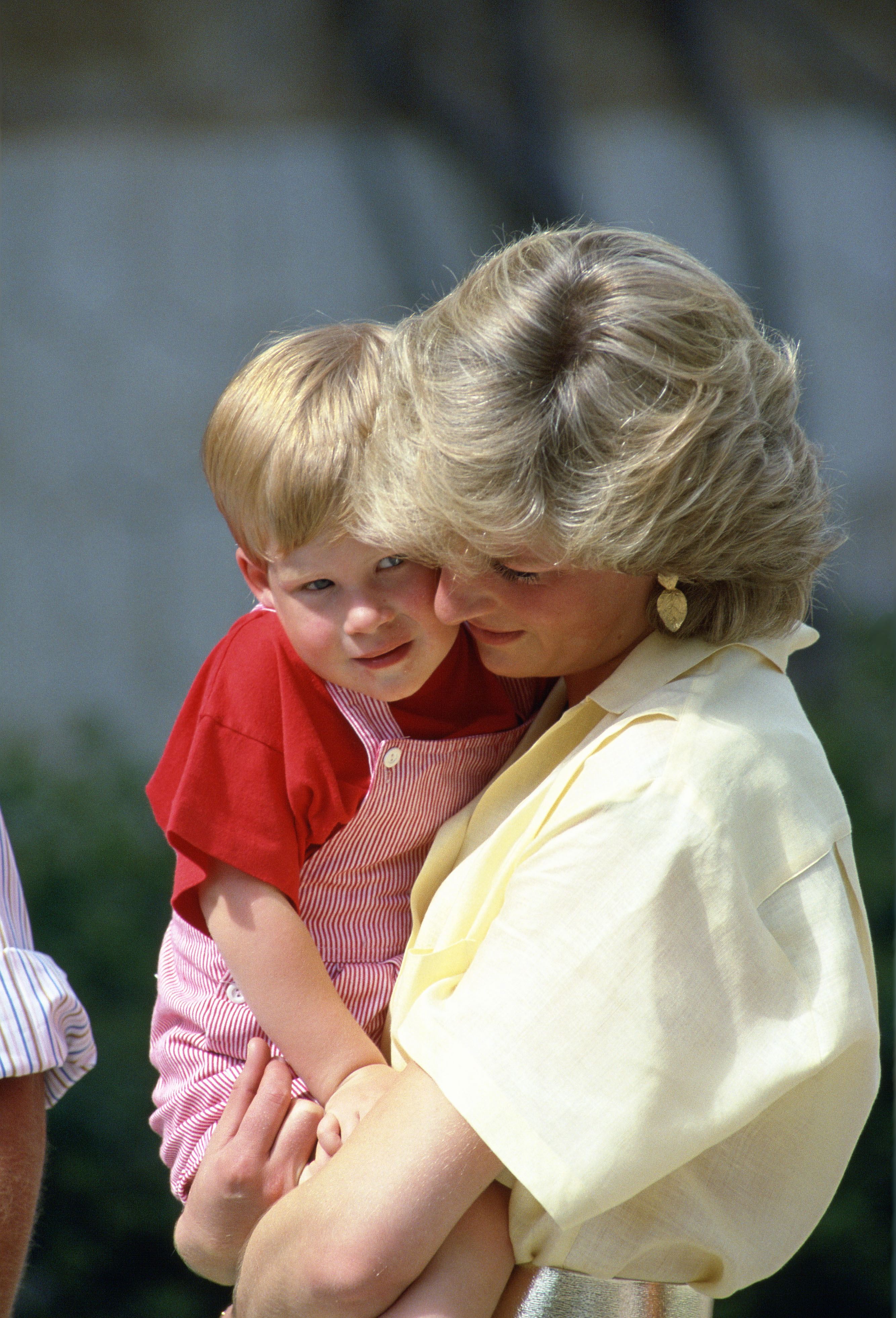 Diana was photographed carrying Harry on her shoulders at Highgrove on July 18, 1986, when her younger son was not yet two years old. | Source: Getty Images