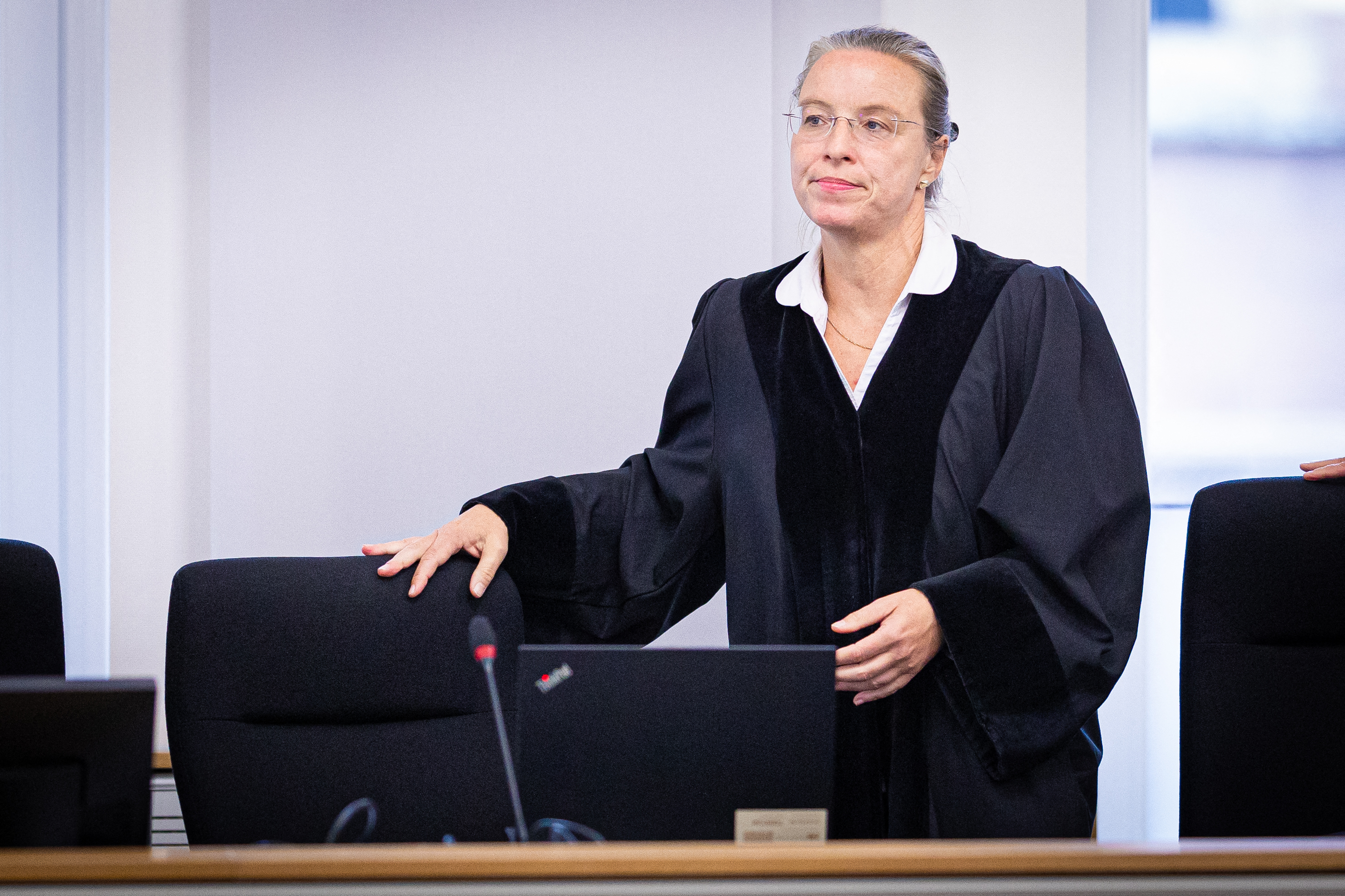 Uta Engemann, presiding judge in the trial against defendant Christian Brueckner arrives for another session trial at court on October 2, 2024, in Braunschweig, Germany. | Source: Getty Images
