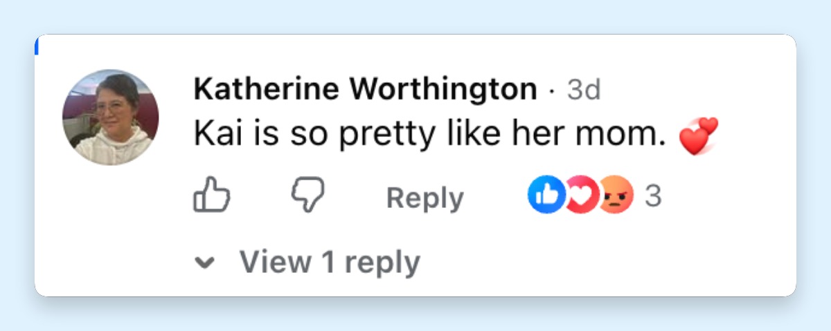 Netizens were full of compliments for the mother-daughter duo, but there was also a bit of advice. | Source: Facebook/Page Six