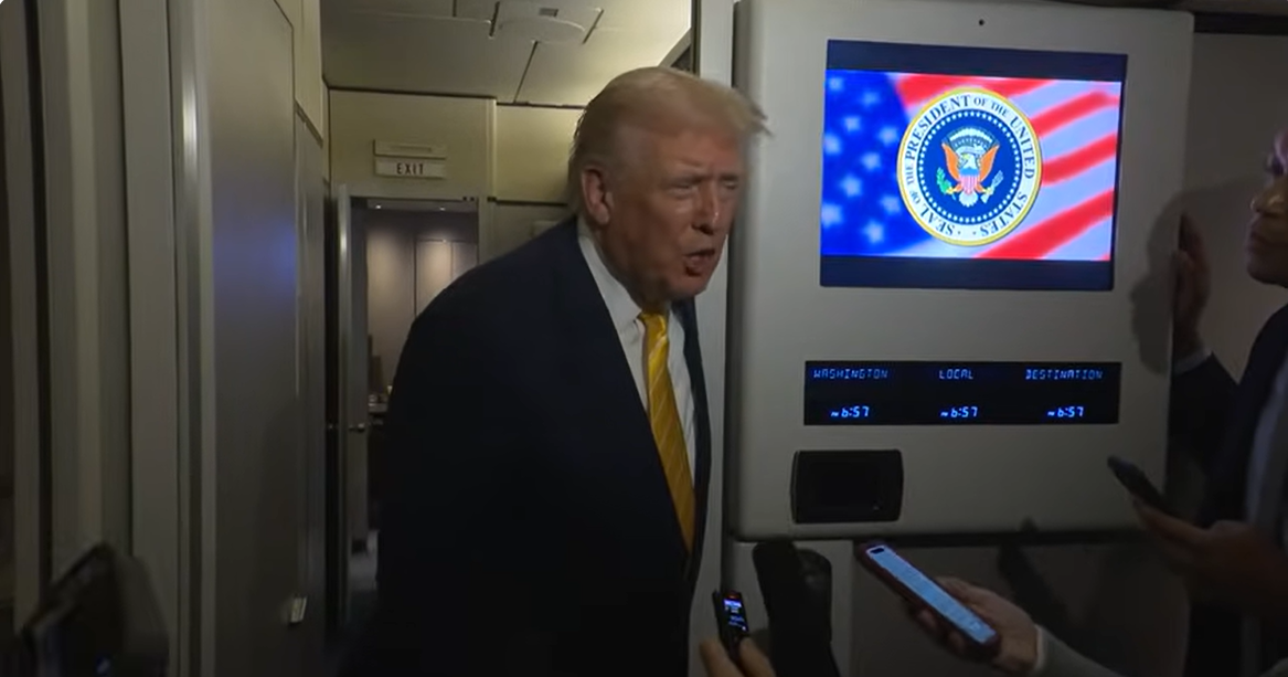 President Donald Trump diverts attention away from himself during the press coverage, as seen from the video post dated November 15, 2025. | Source: YouTube/TheWhiteHouse