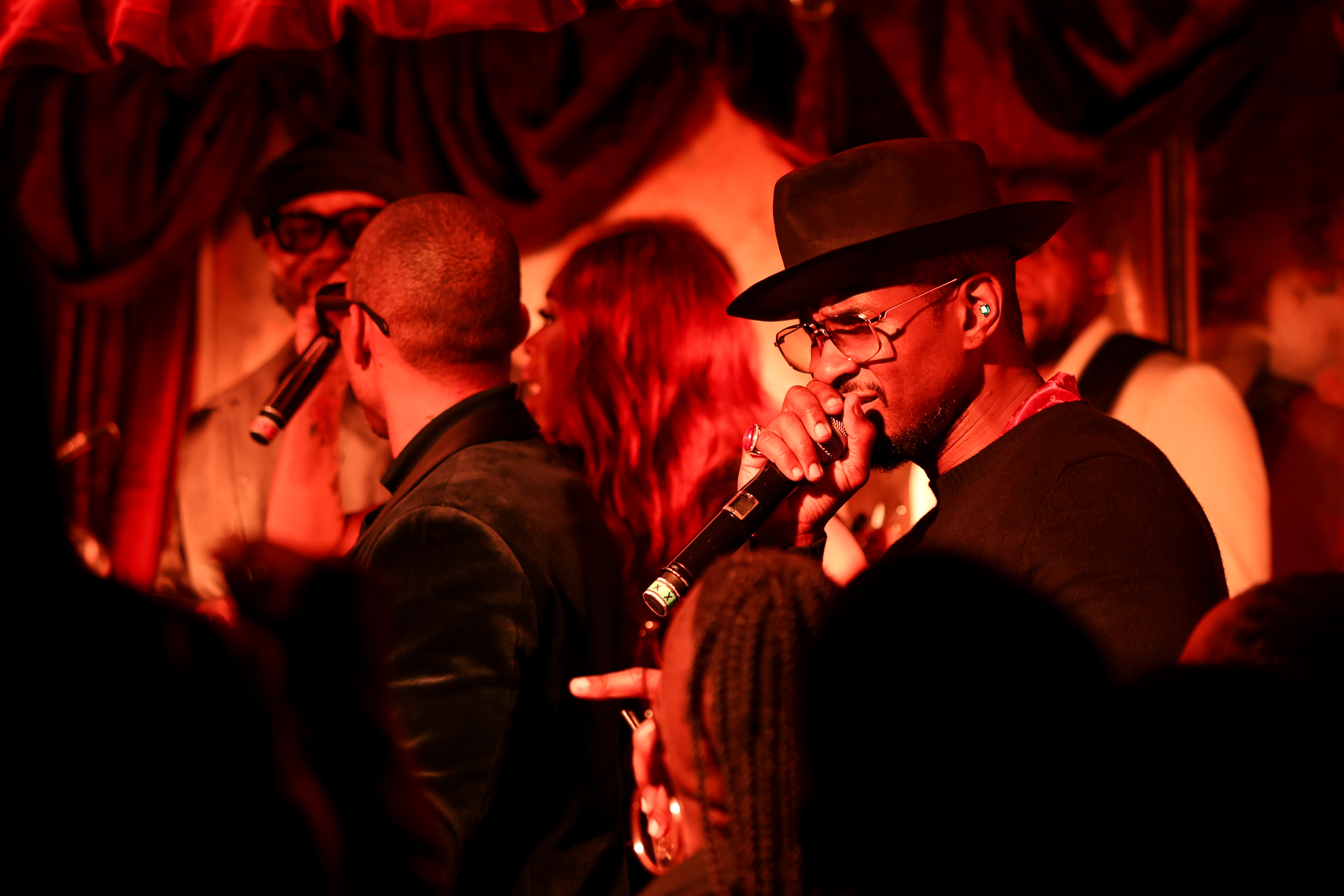 Usher performs onstage at the "Past Present Future" European Tour Wrap Party on May 7, 2025, in London, England | Source: Getty Images