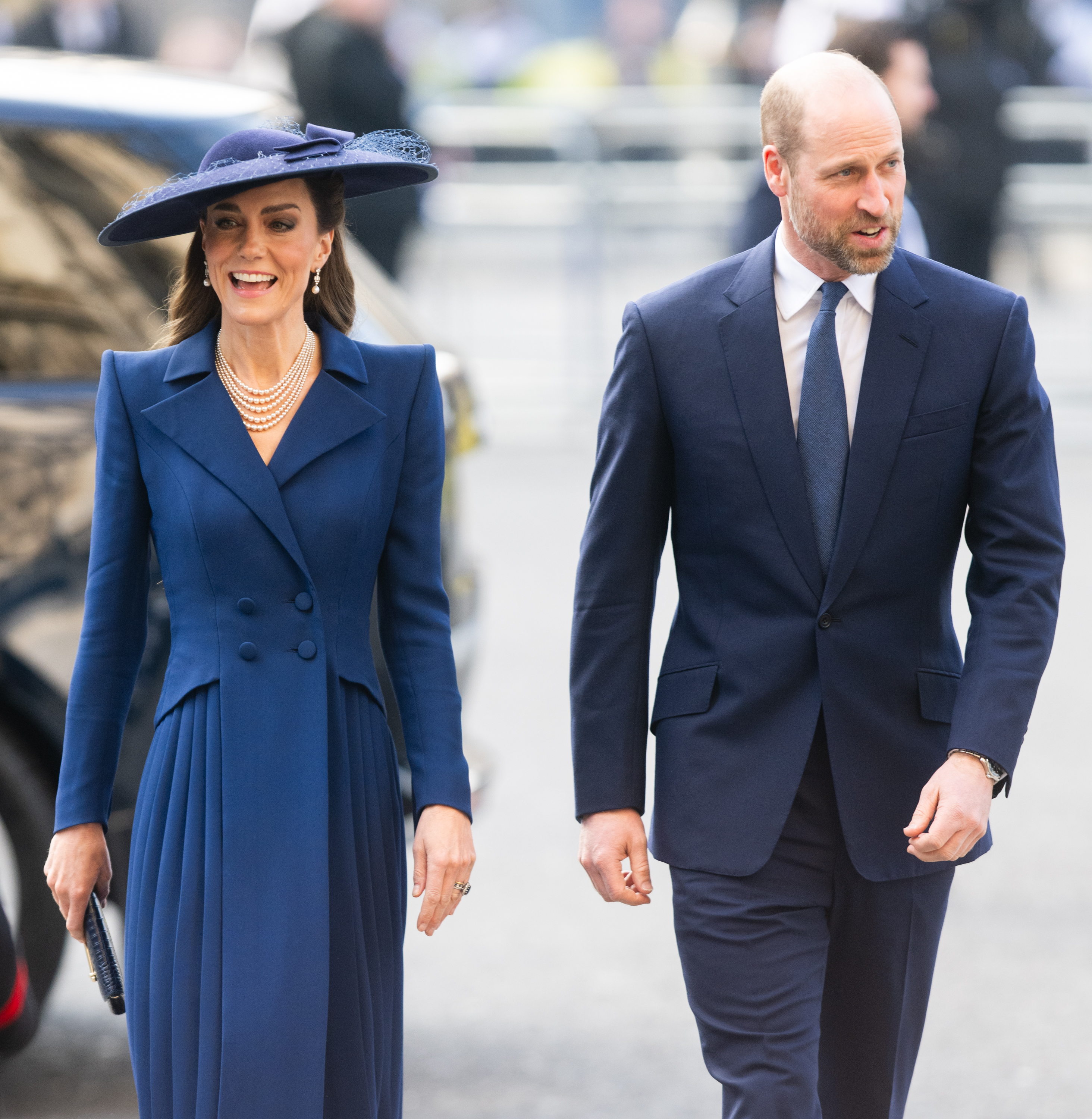 William and Kate arrived at Westminster Abbey for the Commonwealth Day service on March 9, 2026. The appearance shows the couple together during their royal duties several months before the Sussex family arrived in the U.K. in August. | Source: Getty Images