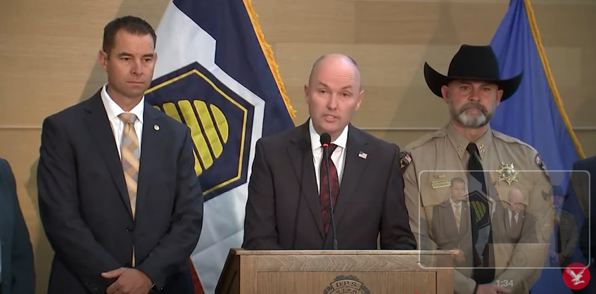 Utah Governor Spencer Cox at a press conference on Friday, September 12, 2025 | Source: YouTube/@theindependent