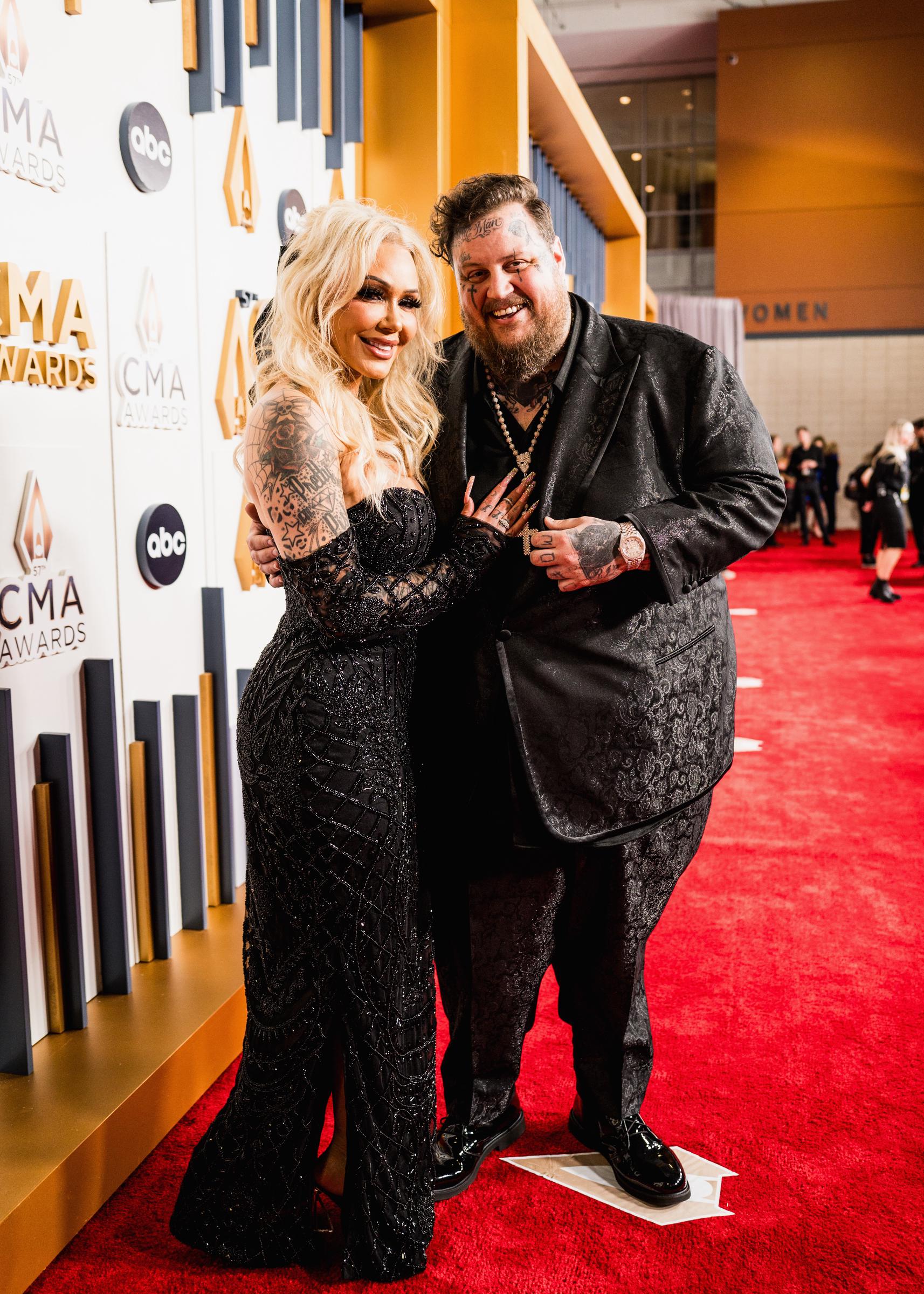 As Jelly Roll became increasingly famous, the couple frequently appeared together on high-profile red carpets. At this event, they attended the Annual Country Music Association Awards at Bridgestone Arena on November 8, 2023, in Nashville, Tennessee. | Source: Getty Images