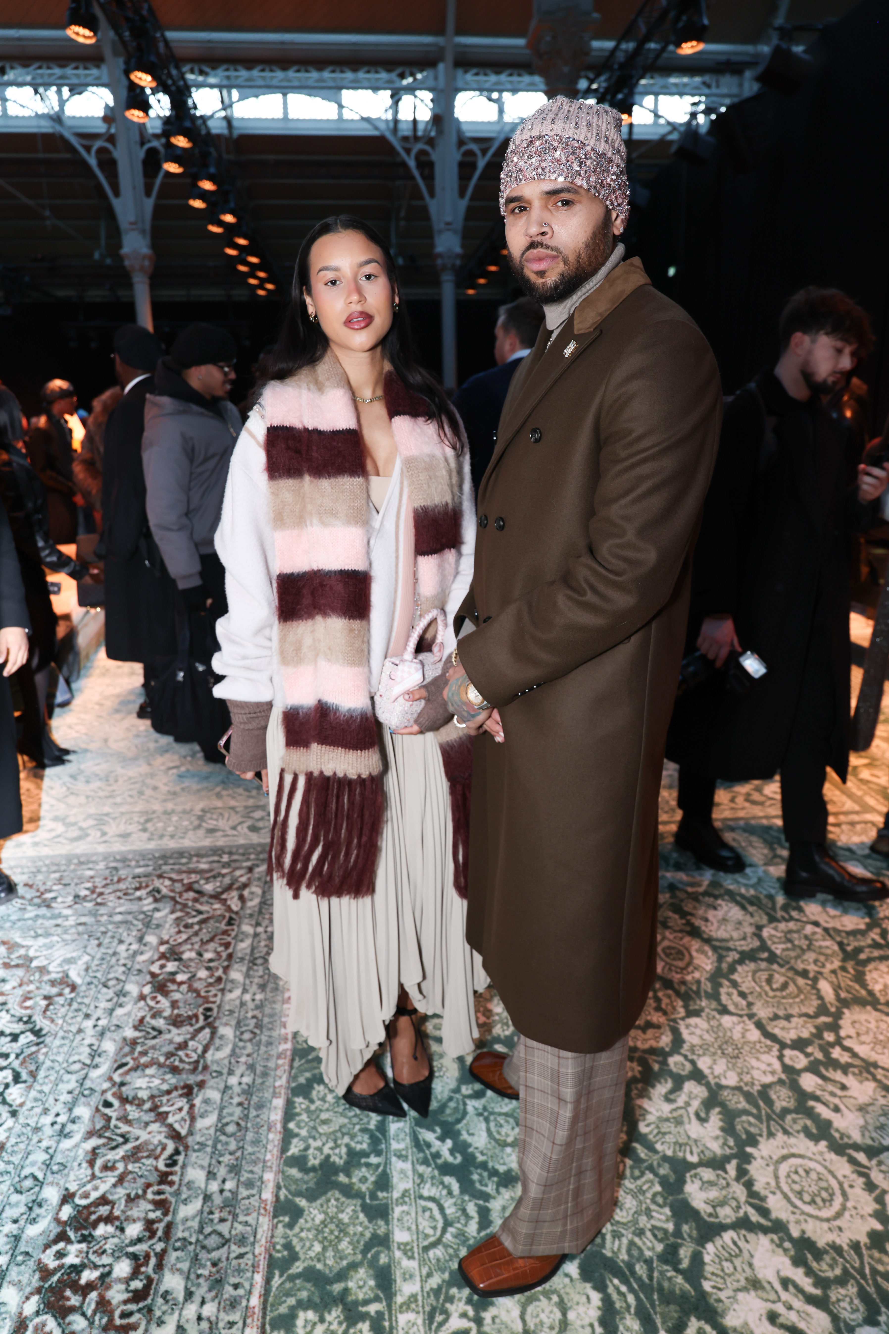 Jada Wallace and Chris Brown photographed in Paris, France, on January 22, 2026 | Source: Getty Images