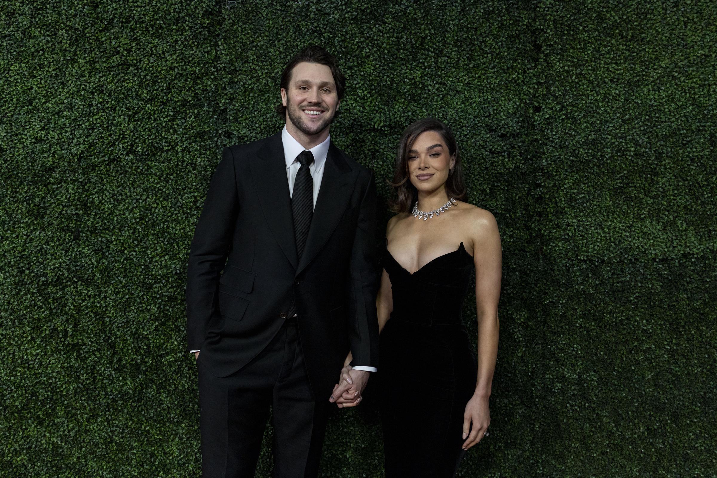 Josh Allen and Hailee Steinfeld during the 14th Annual NFL Honors at Saenger Theatre on February 6, 2025, in New Orleans, Louisiana. | Source: Getty Images